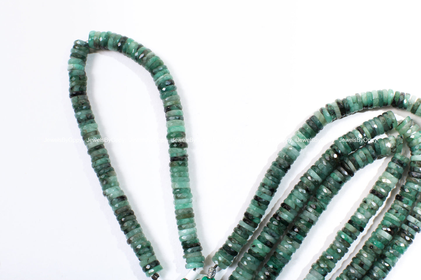 Natural Emerald 7-9mm Faceted Heishe AAA for Jewelry Making, Necklace, Bracelet, Gift, Gemstone Green Beads 3"/4"/8" Strand