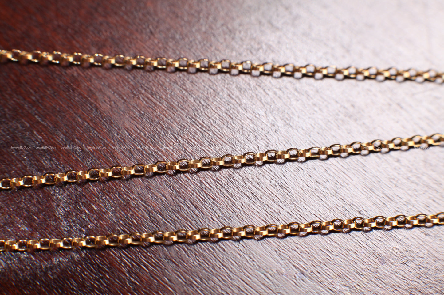 14K Gold Filled 1.1mm Rolo Chain, Jewelry Making Unfinished Italian Chain