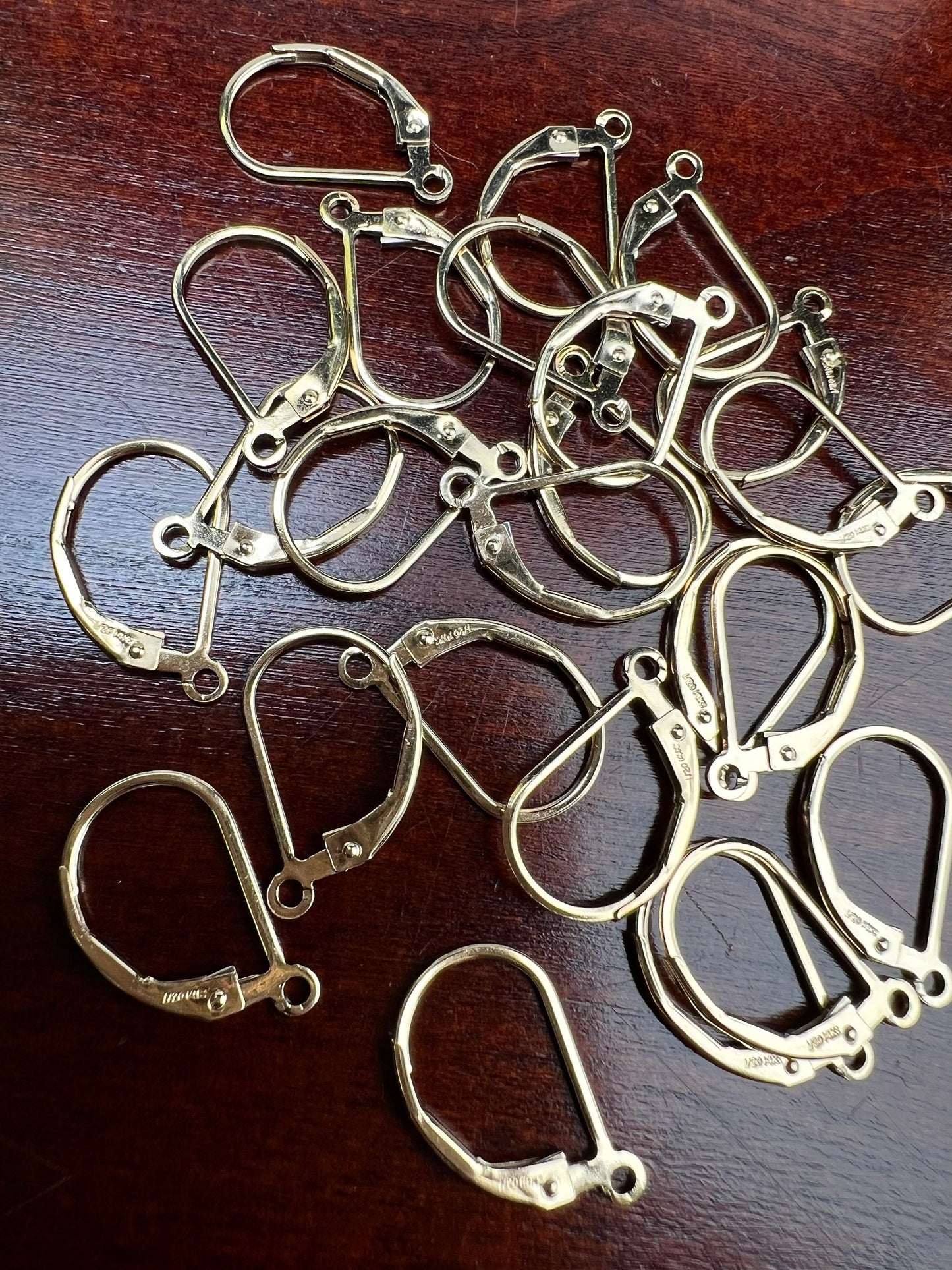 14K Gold Filled lever back Earwire. Made In USA, High Quality 14K Stamped, Ball End, 10x16mm Long, Earrings Making Findings