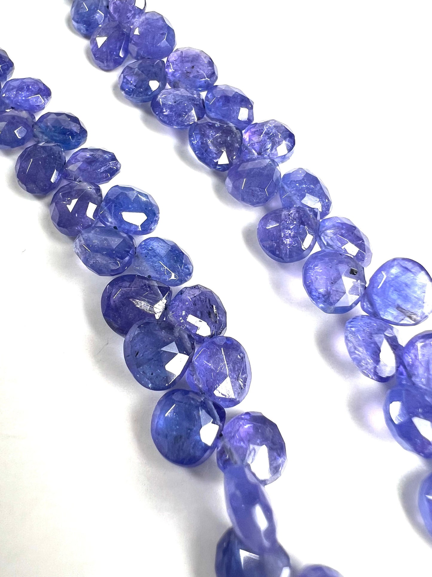 Natural Tanzanite Faceted Heart Drop 4-8mm AAA quality Gemstone Pear Drop Violet Blue Beads DIY Jewelry Making Drop beads