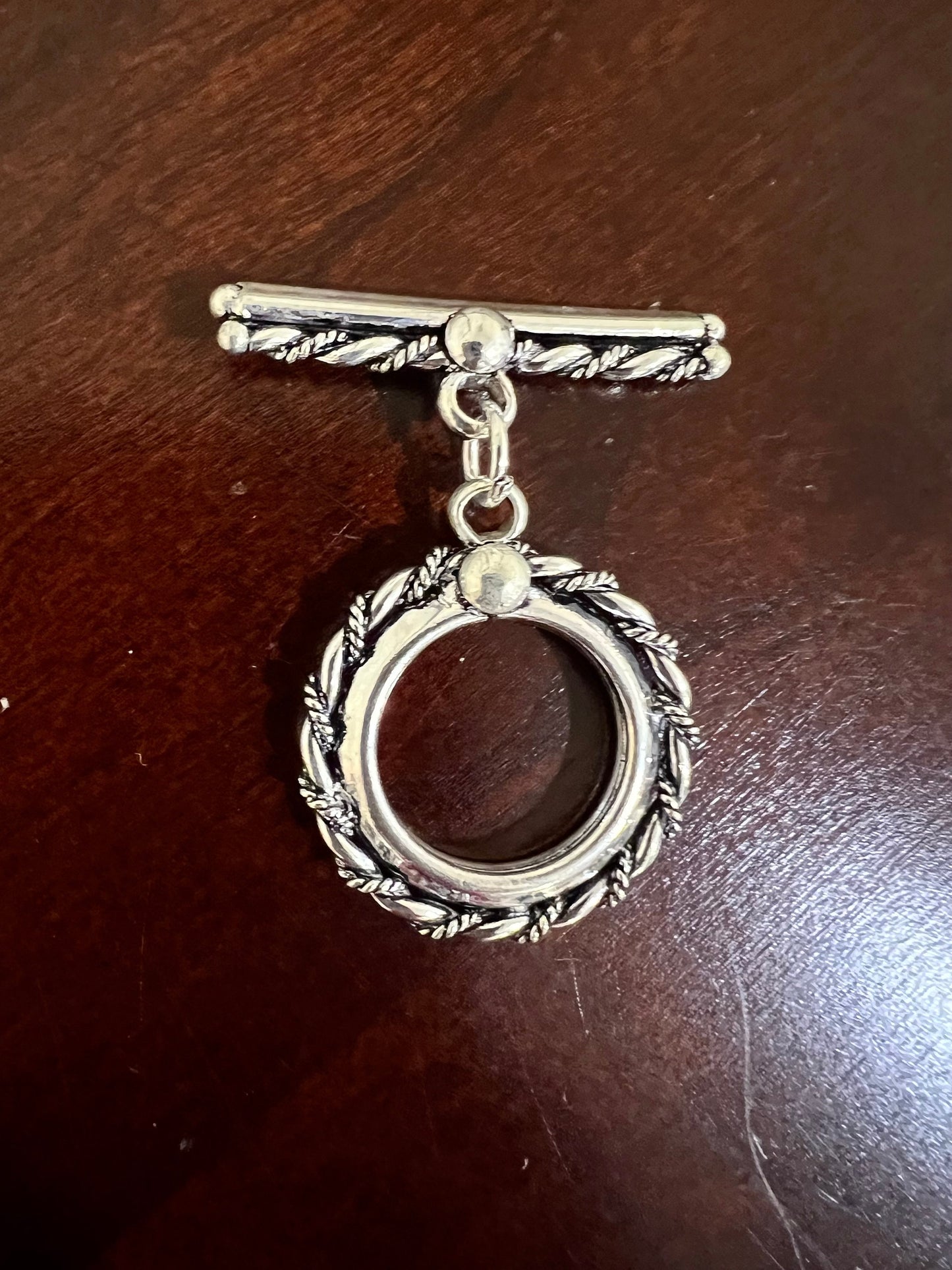 Sterling Silver Bali Toggle Clasp: Handmade Jewelry Making Supply
