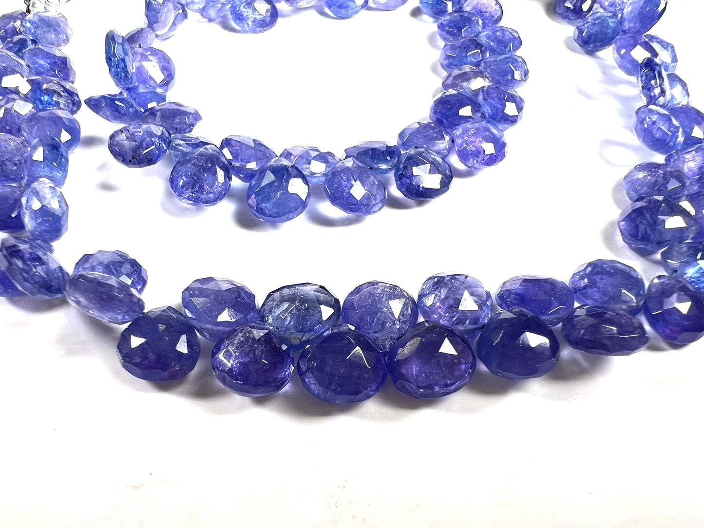 Natural Tanzanite Faceted Heart Drop 4-8mm AAA quality Gemstone Pear Drop Violet Blue Beads DIY Jewelry Making Drop beads