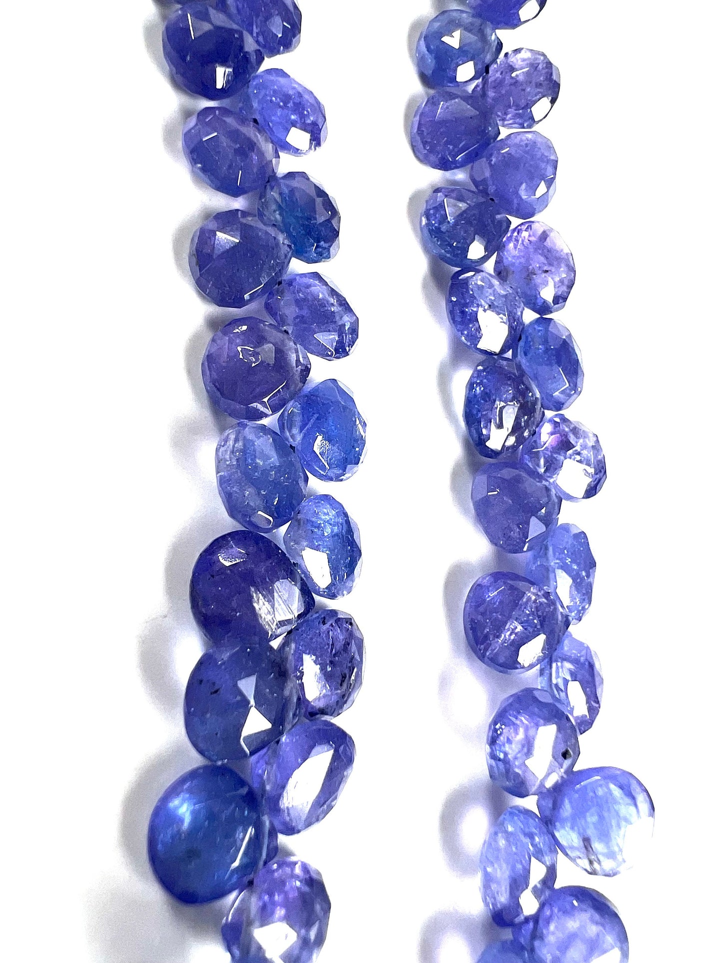 Natural Tanzanite Faceted Heart Drop 4-8mm AAA quality Gemstone Pear Drop Violet Blue Beads DIY Jewelry Making Drop beads