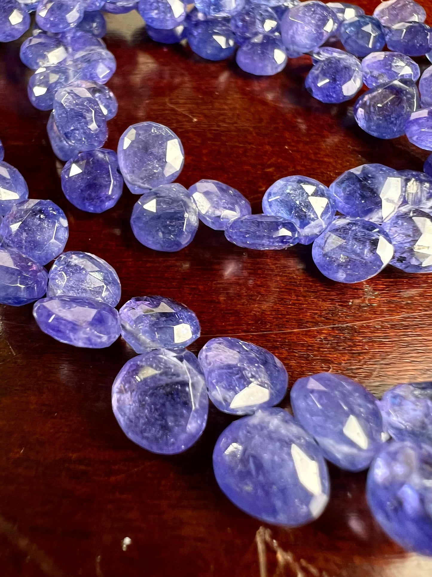 Natural Tanzanite Faceted Heart Drop 4-8mm AAA quality Gemstone Pear Drop Violet Blue Beads DIY Jewelry Making Drop beads