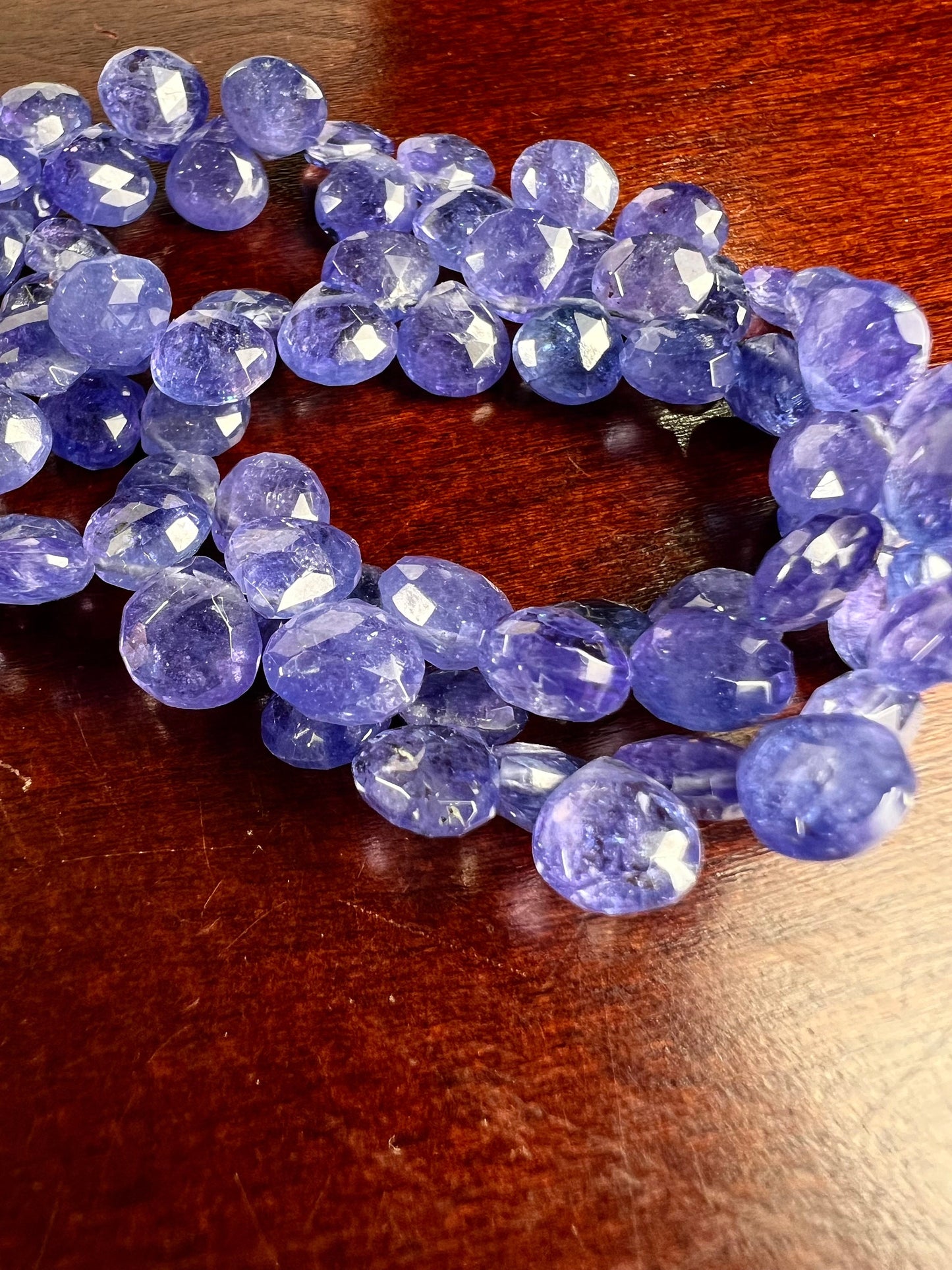 Natural Tanzanite Faceted Heart Drop 4-8mm AAA quality Gemstone Pear Drop Violet Blue Beads DIY Jewelry Making Drop beads
