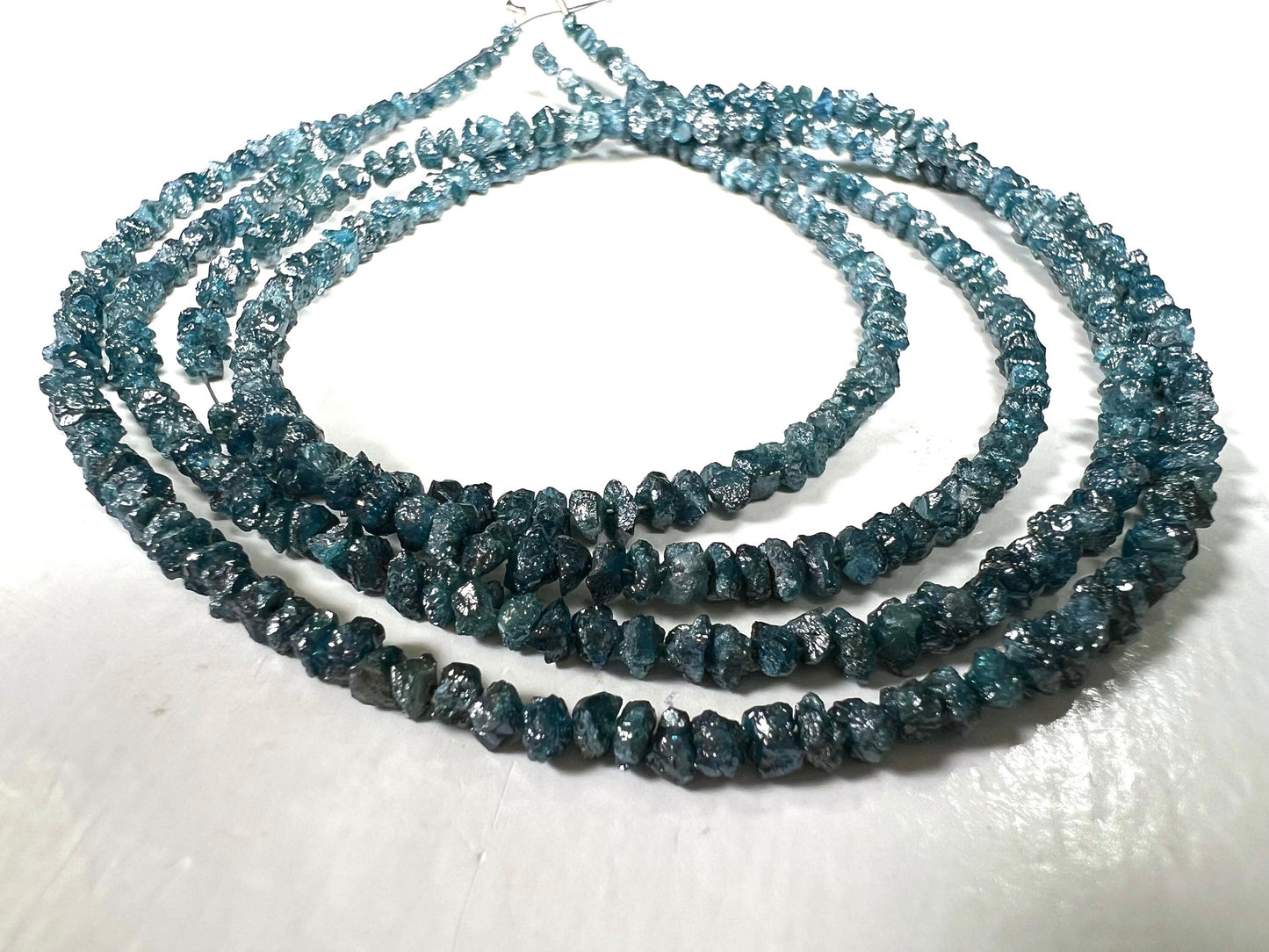 Natural Blue Diamond Raw Uncut nugget bead, AAA Quality 3.5-4mm Large size Raw Diamond nugget bead for Jewelry making, healing
