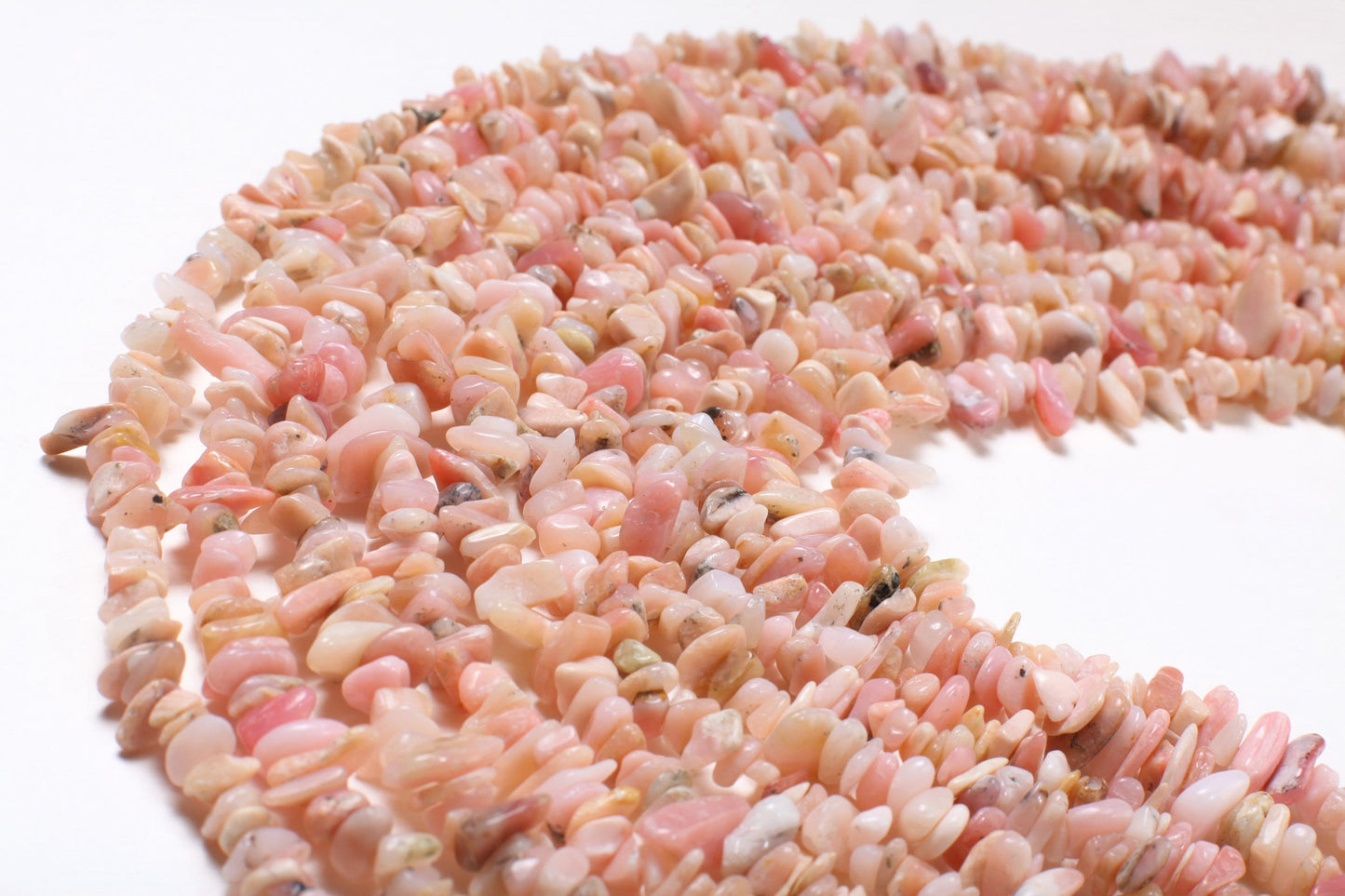 Genuine Pink Peruvian Opal Chips 16"