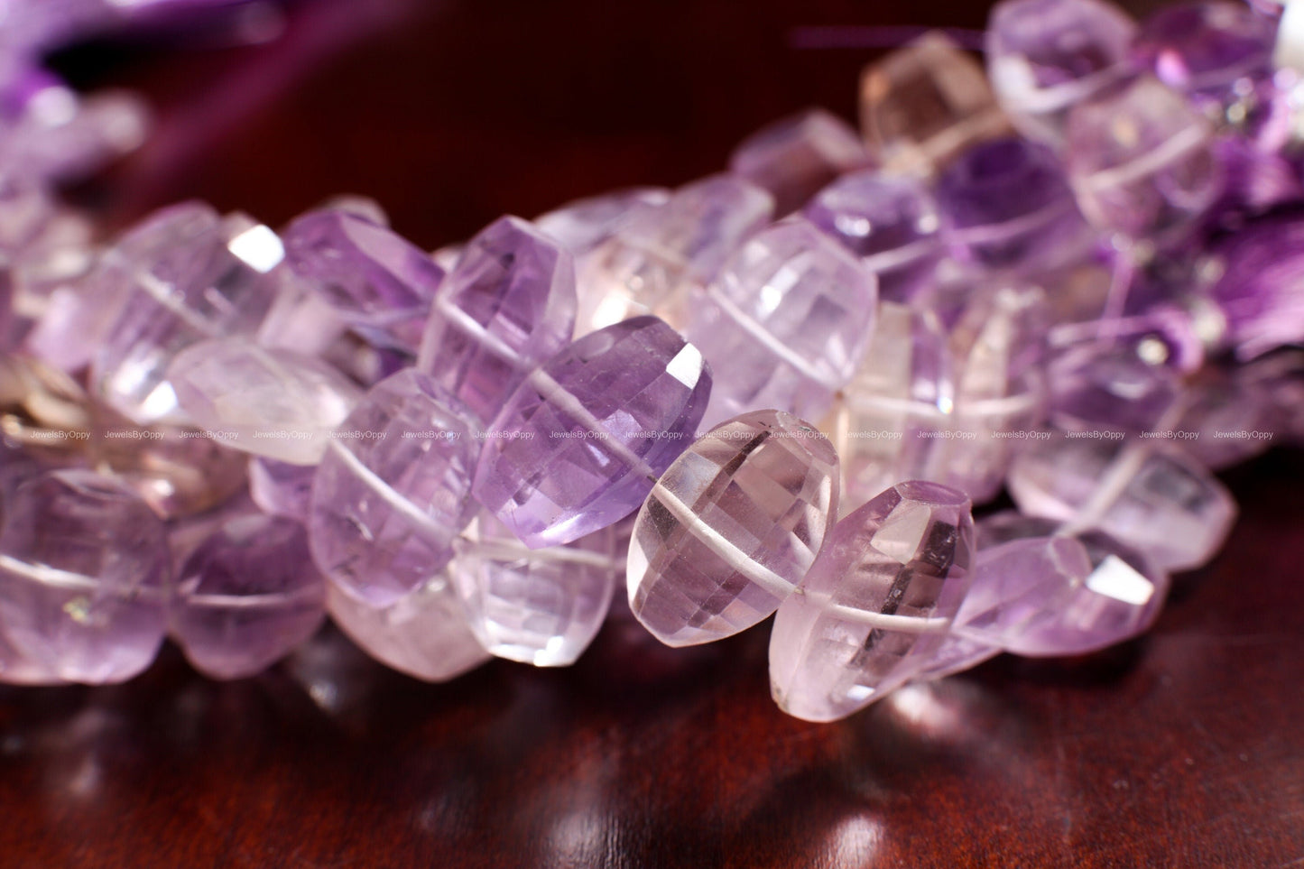 Natural Ametrine Faceted Trapezoid 10x14-12x16mm Purple Yellow Middle Drilled Beads 8" Strand
