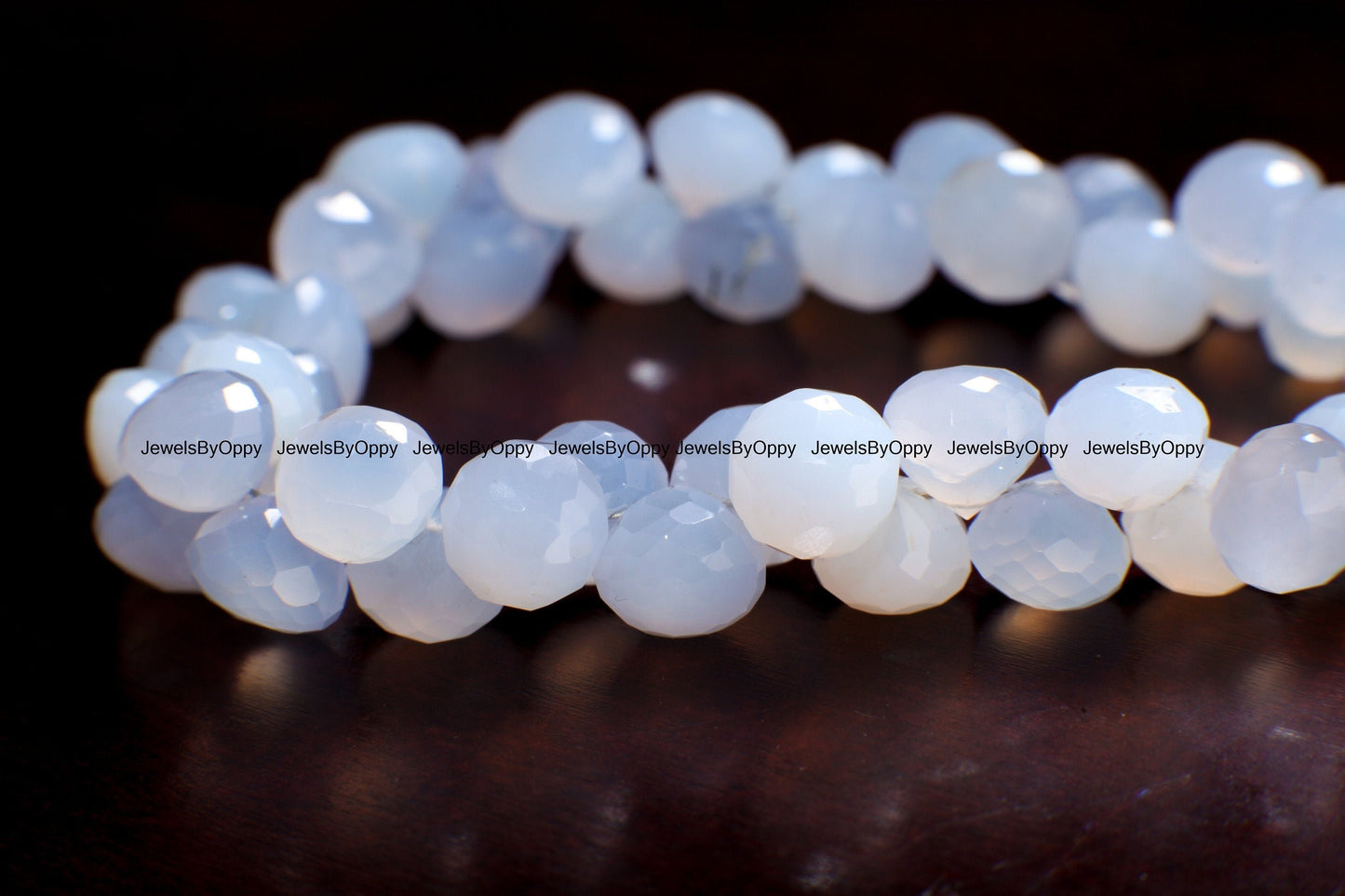 Blue Chalcedony Onion Briolette, Sky Blue Chalcedony Briolette Faceted Onion 8.5-9mm Tear Drop Jewelry Making Gemstone 10cs, 20 pcs