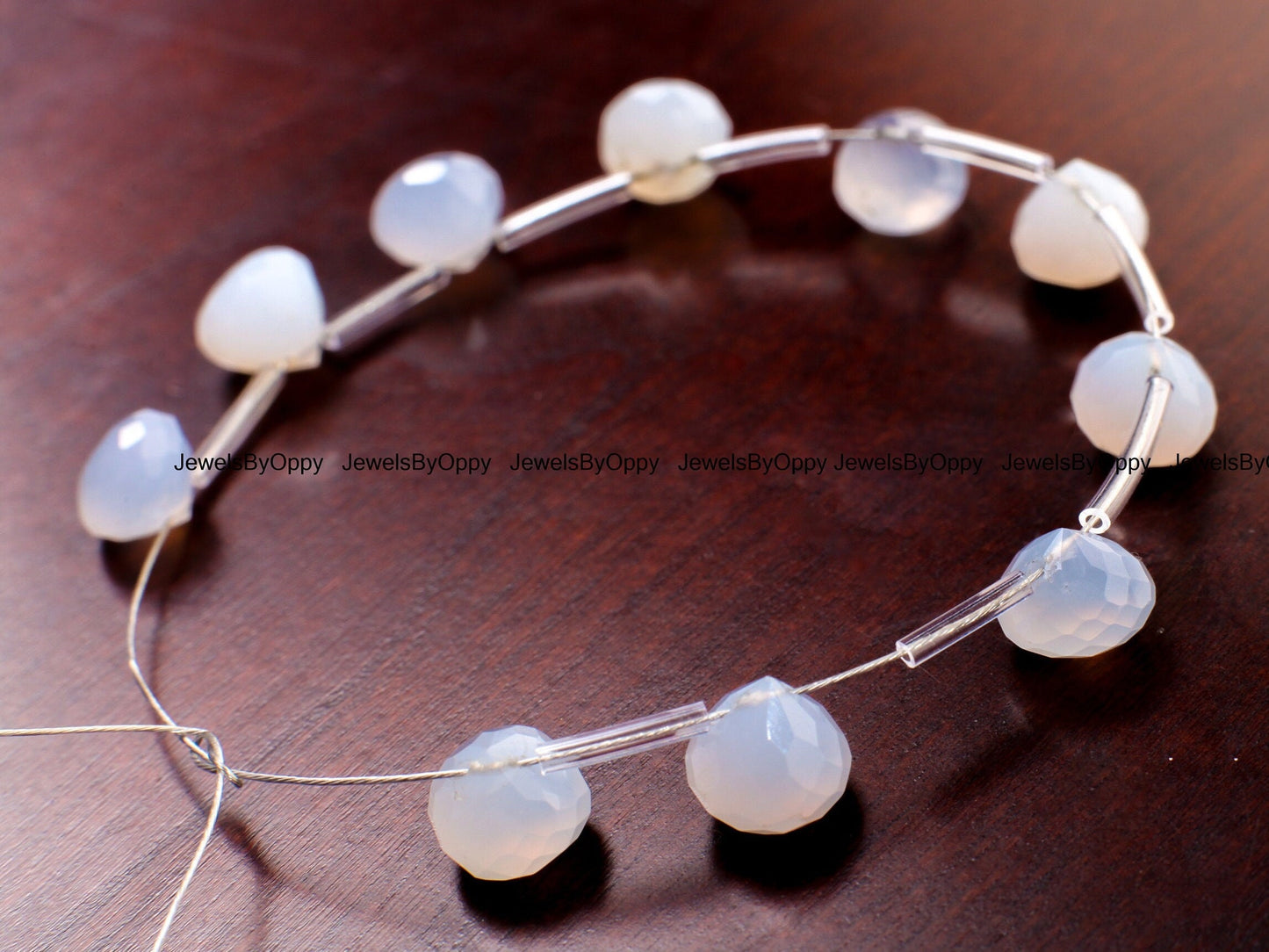 Blue Chalcedony Onion Briolette, Sky Blue Chalcedony Briolette Faceted Onion 8.5-9mm Tear Drop Jewelry Making Gemstone 10cs, 20 pcs
