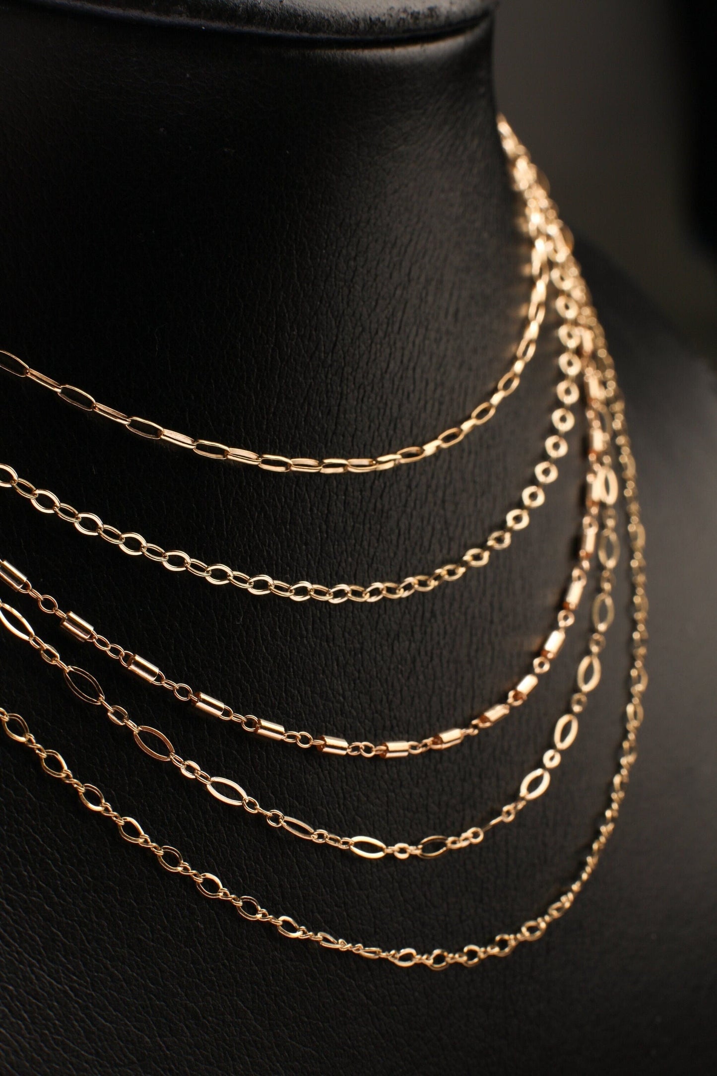 14K Gold Filled Finished Chain with Clasp, Made in Italy, High Quality, 14/20 Gold Filled Choker Layering Necklace. Available in 14"- 36"