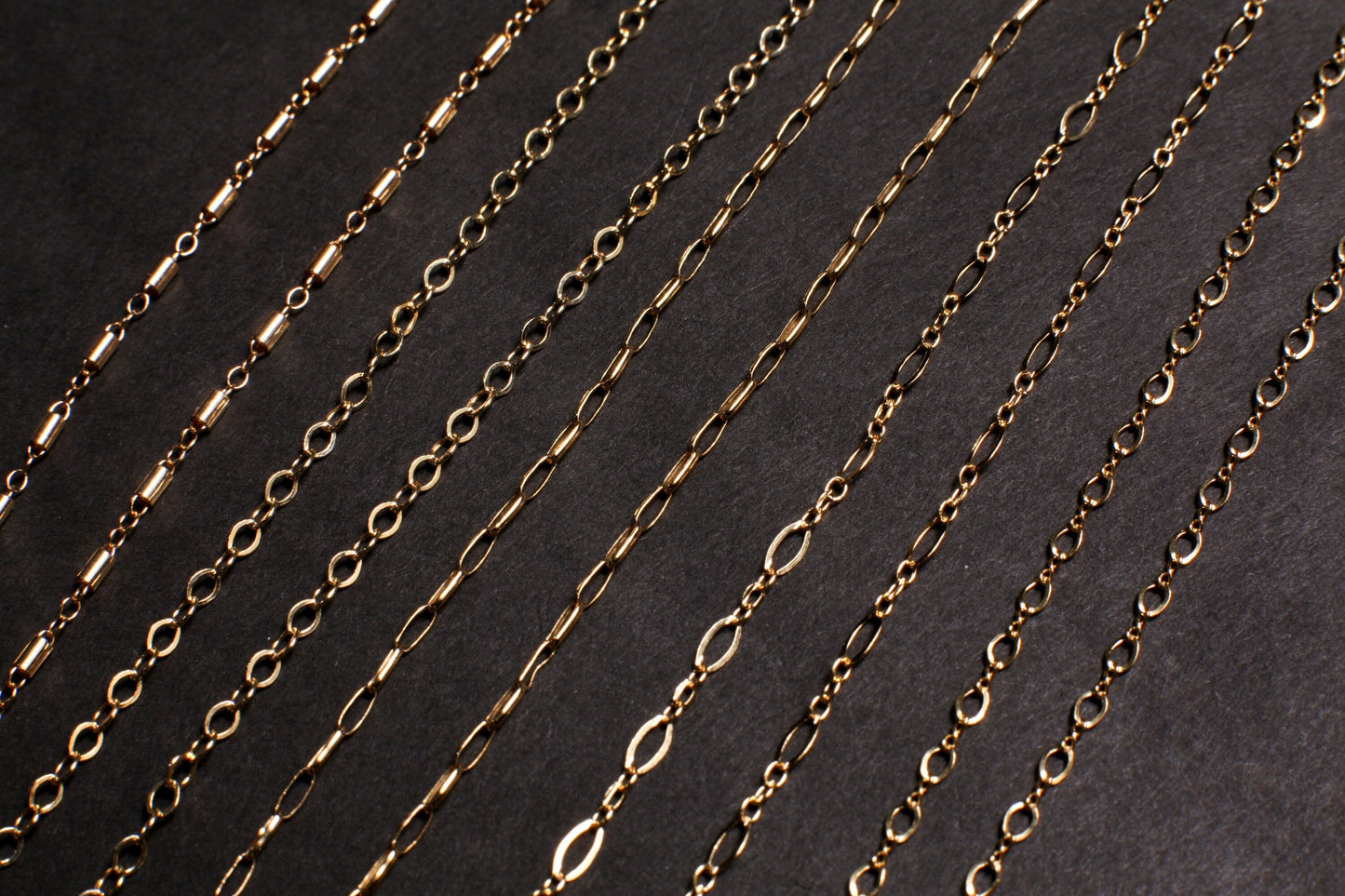 14K Gold Filled Finished Chain with Clasp, Made in Italy, High Quality, 14/20 Gold Filled Choker Layering Necklace. Available in 14"- 36"