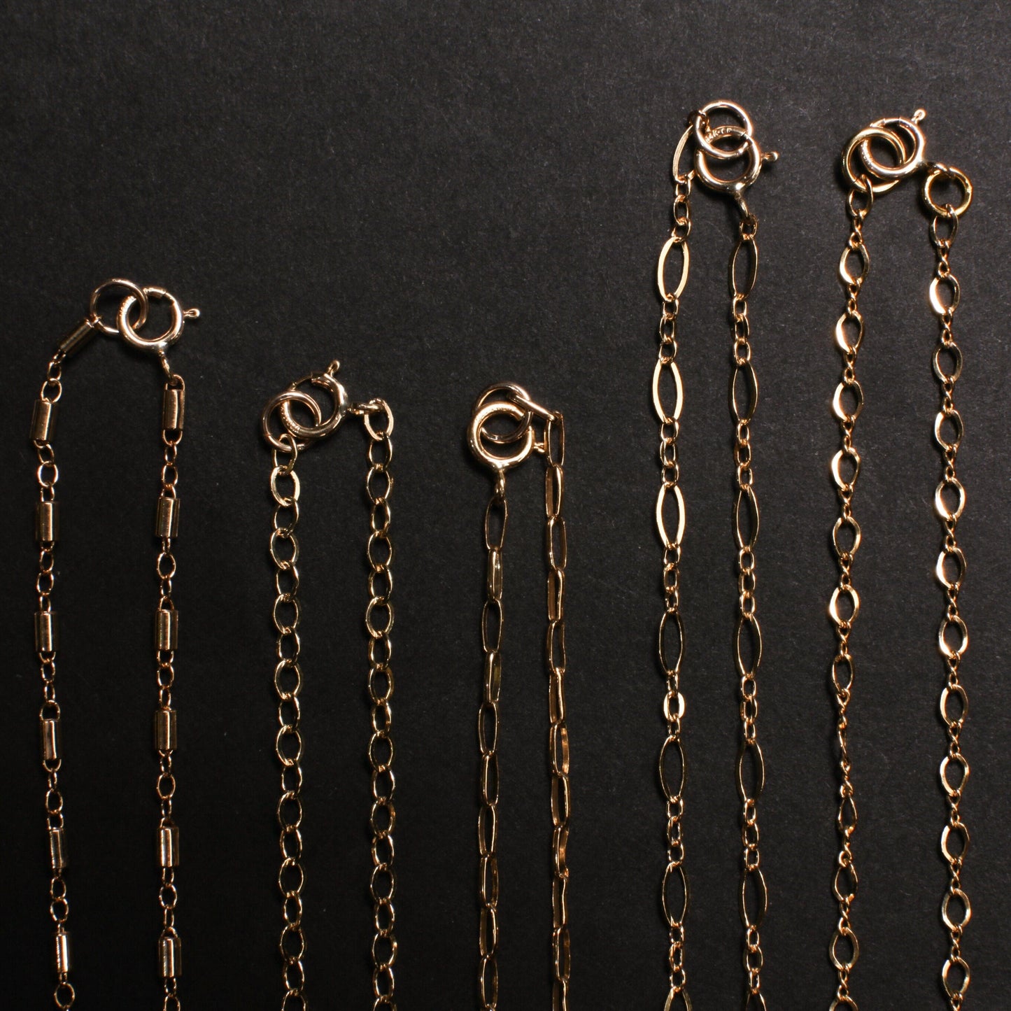 14K Gold Filled Finished Chain with Clasp, Made in Italy, High Quality, 14/20 Gold Filled Choker Layering Necklace. Available in 14"- 36"
