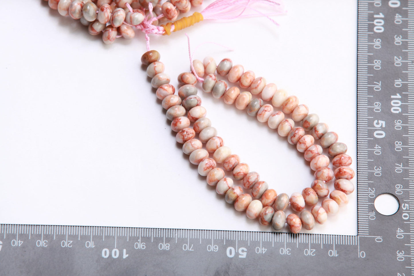 Natural Red Vein Jasper, Red Marble Jasper 8mm Roundel Beads