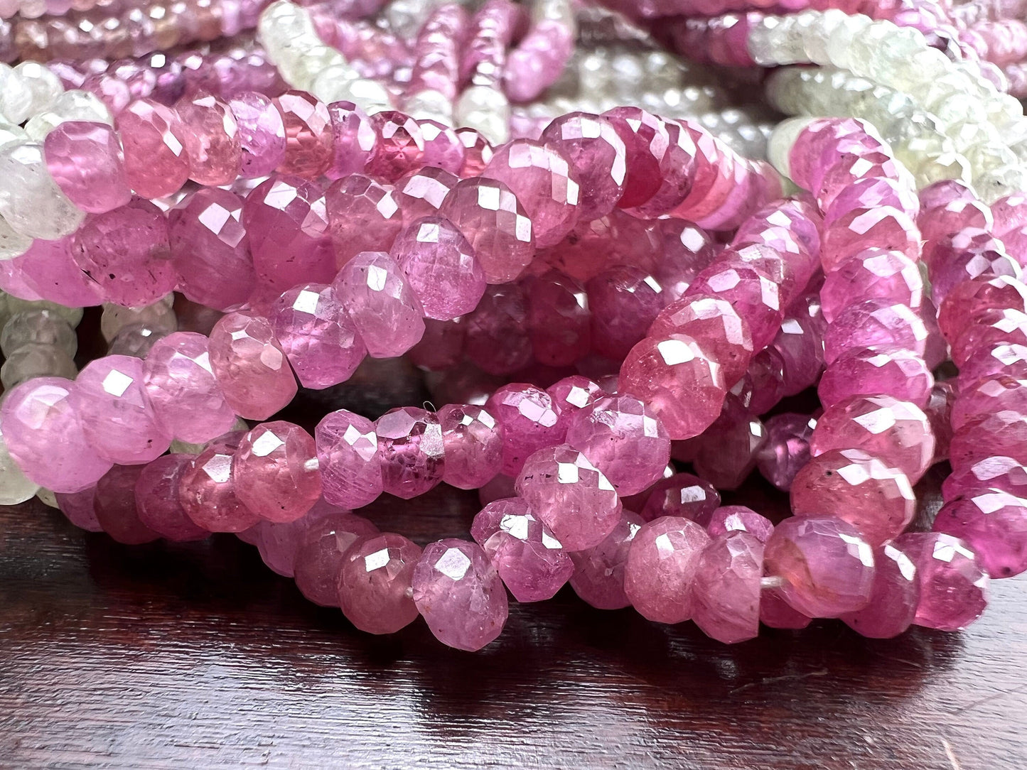 Natural Multi Sapphire 4-6mm Faceted Roundel Gemstone Jewelry making Beads in 7"/14" Strand, High Quality natural Umba sapphire beads .
