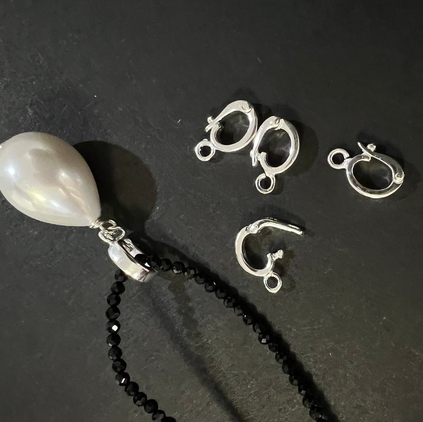 925 Sterling Silver Enhancer Hinged Bail Heavy duty Interchangeable Pendant Bail,7x12mm pendant holder. snap on Bail, 925 stamped,1 Piece