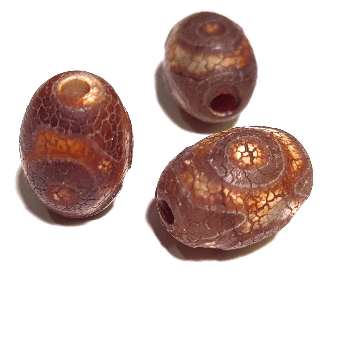 Unpolished Tibetan Agate Evil Eye Oval Bead, 15x20, 13x28mm Eye Agate Beads, Rustic, Vintage Antique style Jewelry Making ,Art Craft Beads