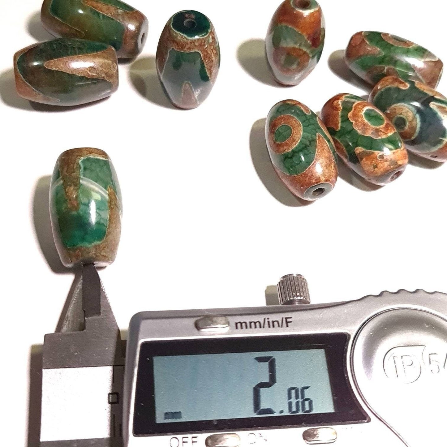 Antique Style Tibetan Evil Eye Bead, 12x20mm Eye Agate Beads Jewelry Making, Art Craft Beads