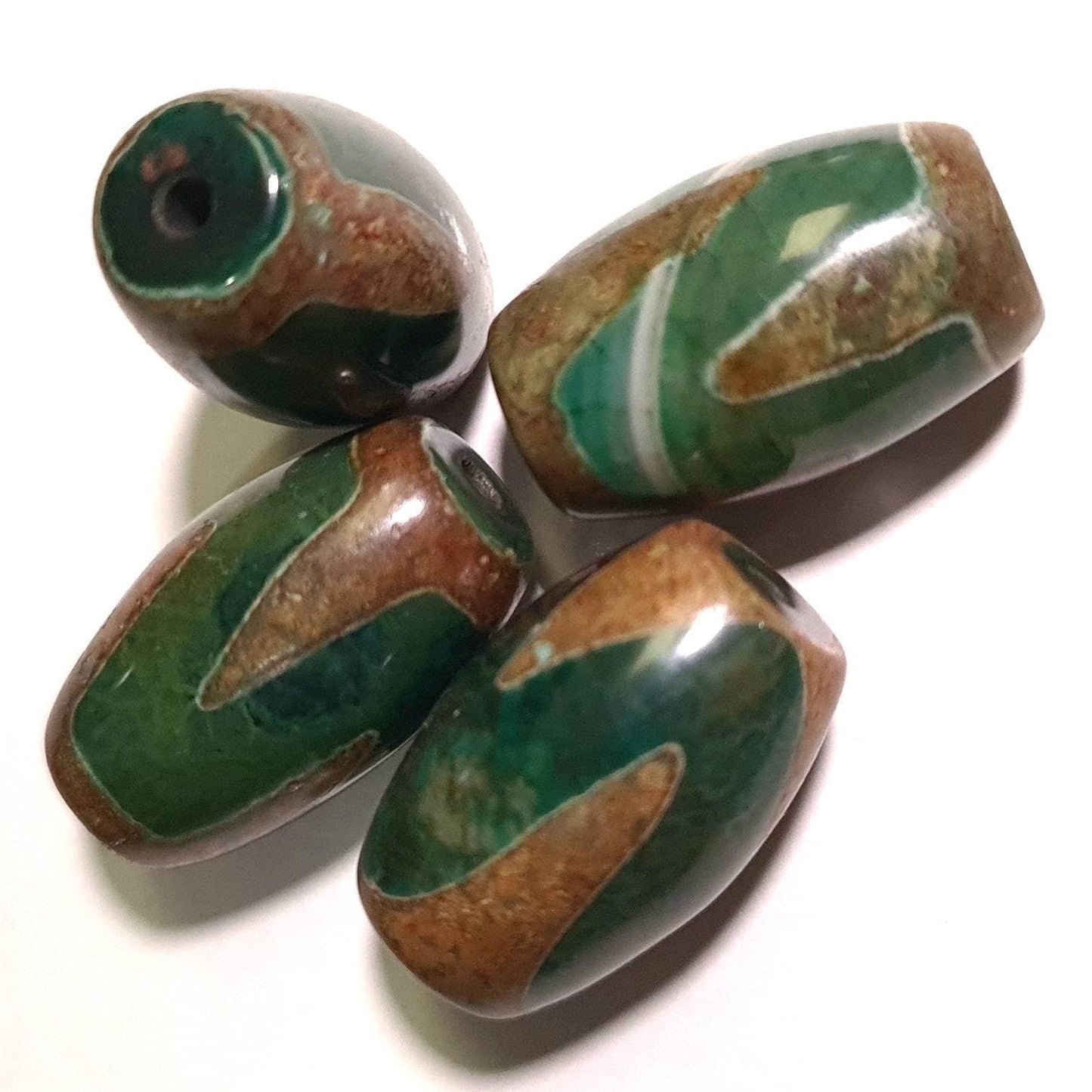 Antique Style Tibetan Evil Eye Bead, 12x20mm Eye Agate Beads Jewelry Making, Art Craft Beads