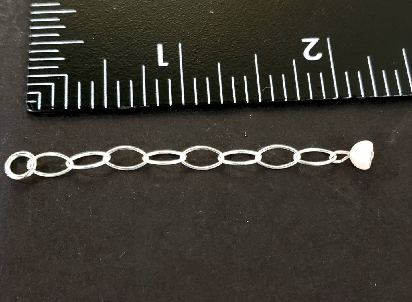 925 sterling silver and 14k gold filled Extender with open Jumping to connect extender with freshwater pearl ending, 2", 3"