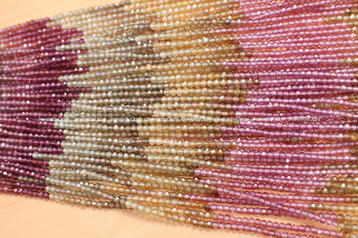 Natural Tundra Sapphire 2mm Shaded Micro Faceted Round Fine Quality 12.5" Strand