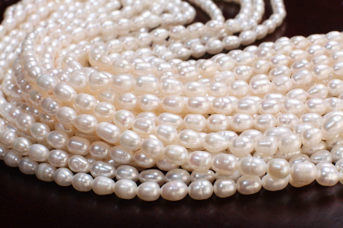 Natural Freshwater Pearl 5x7-8mm Potato Pearl, Good Luster 15" Jewelry Making Pearl Bracelet, Earrings, Necklace
