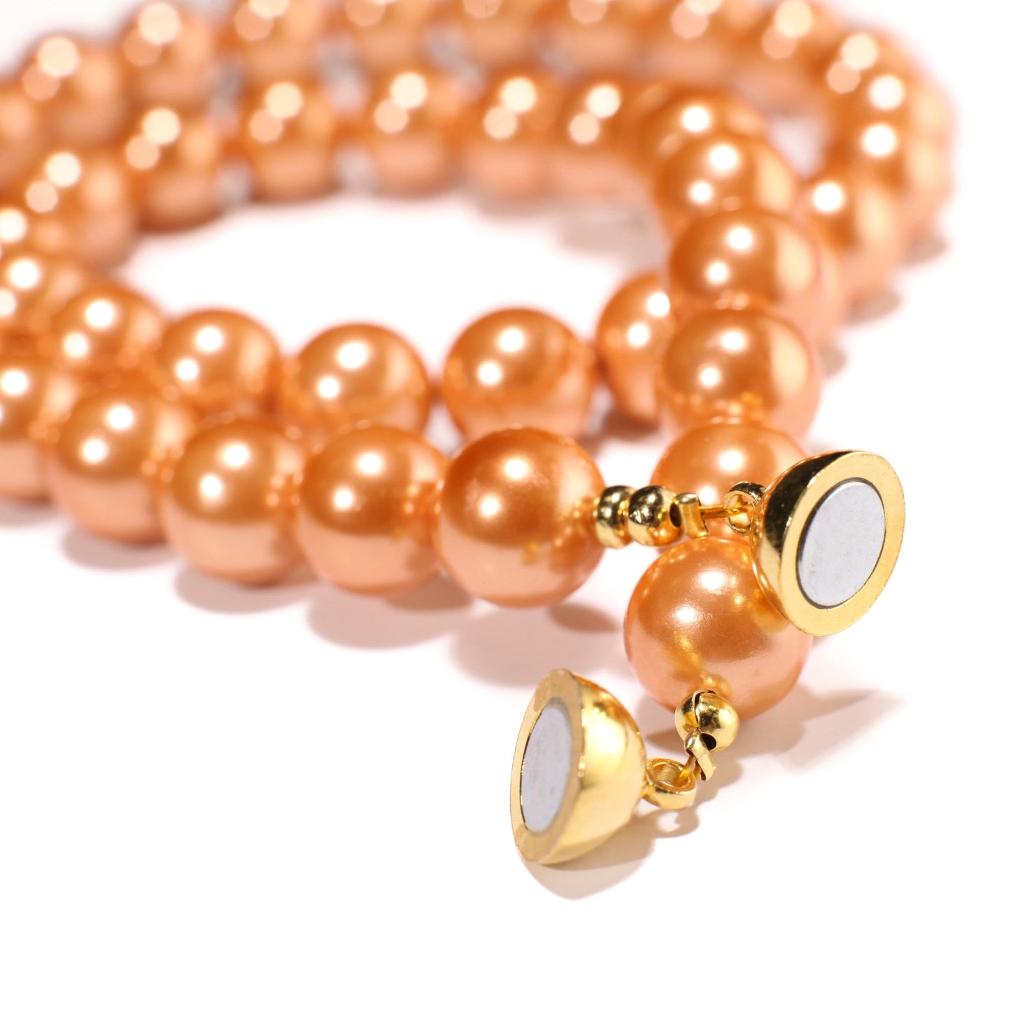 Honey Yellow South Sea Shell Pearl 12mm Large High Luster Statement Necklace with Strong Magnetic Ball Clasp Necklace, Bridal, Gift for Her