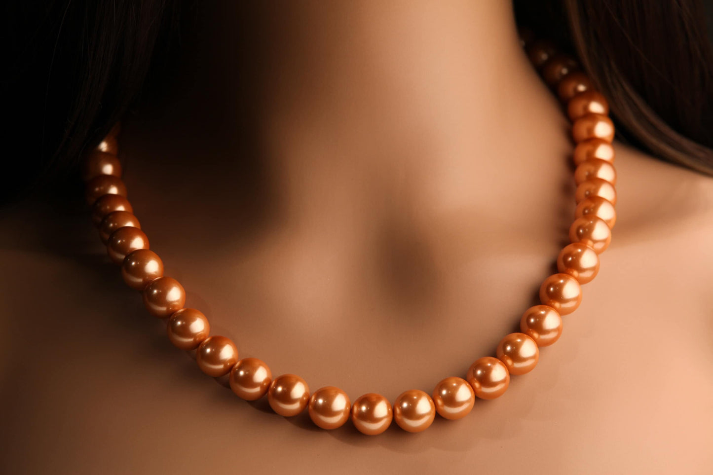 Honey Yellow South Sea Shell Pearl 12mm Large High Luster Statement Necklace with Strong Magnetic Ball Clasp Necklace, Bridal, Gift for Her