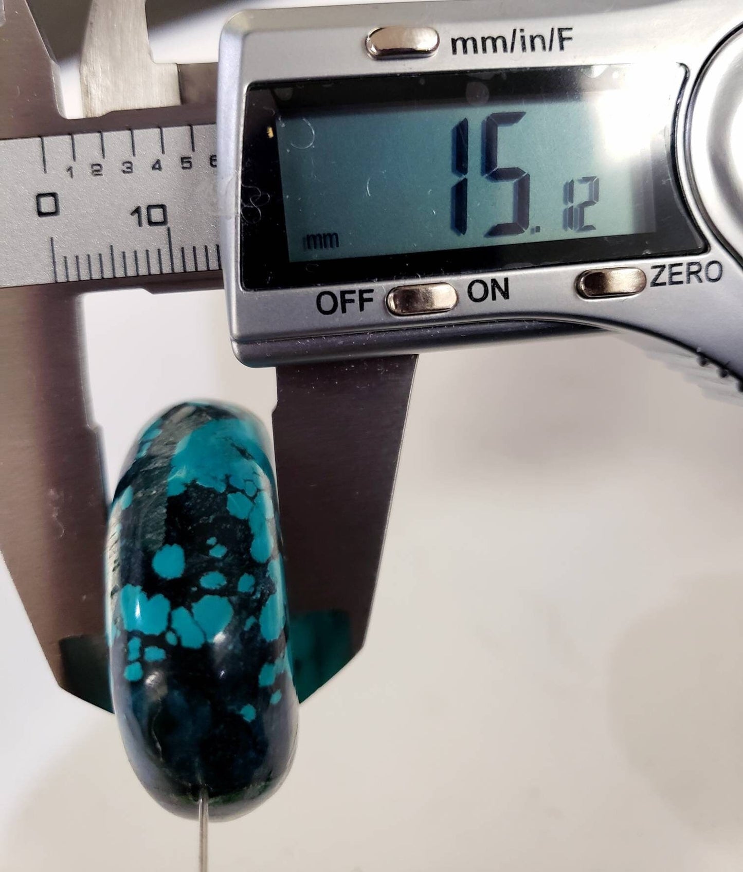Genuine Turquoise Pebble, AAA Tibetian Spiderweb Turquoise pebble 38x15mm,for jewelry Focal, pendant, palm stone or collection healing gem