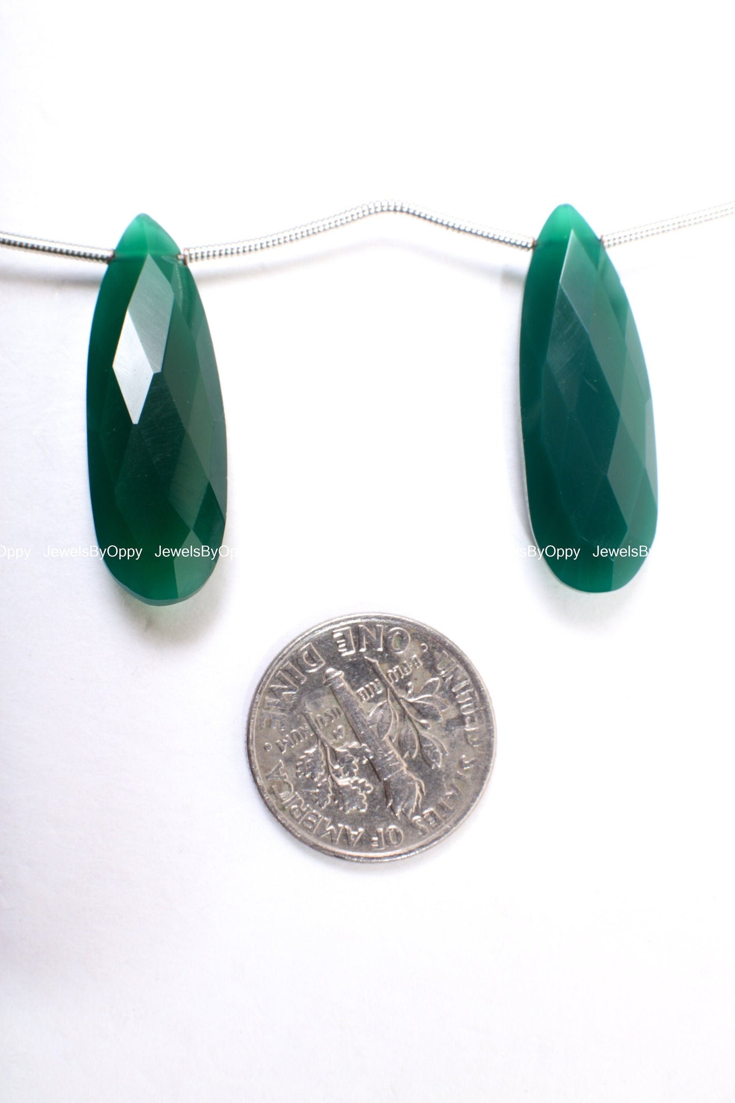 Green Onyx Faceted Long Pear Drop 25x8-29x11mm, AAA Rich Dark Green Jewelry Making Bracelet, Necklace Earrings Gemstone Beads