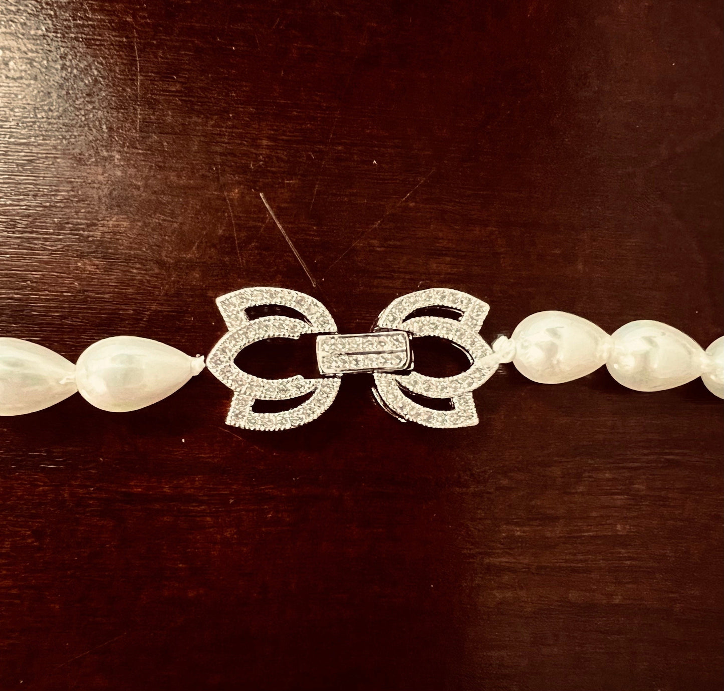 Multi strand, Cubic Zirconia CZ Diamond, Sterling Silver Rhodium Fancy Clasp, 1 to 3 Line High End Jewelry Making Clasp. 23mm Long