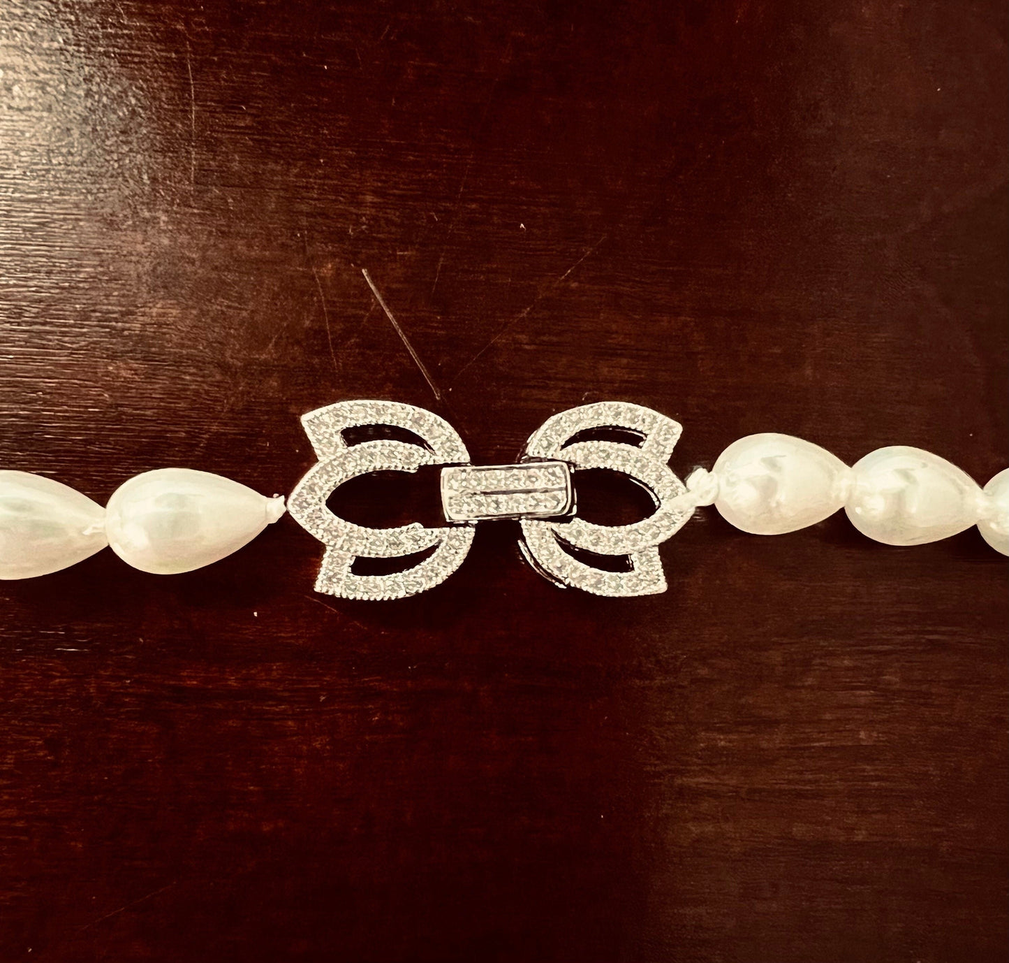 Multi strand, Cubic Zirconia CZ Diamond, Sterling Silver Rhodium Fancy Clasp, 1 to 3 Line High End Jewelry Making Clasp. 23mm Long