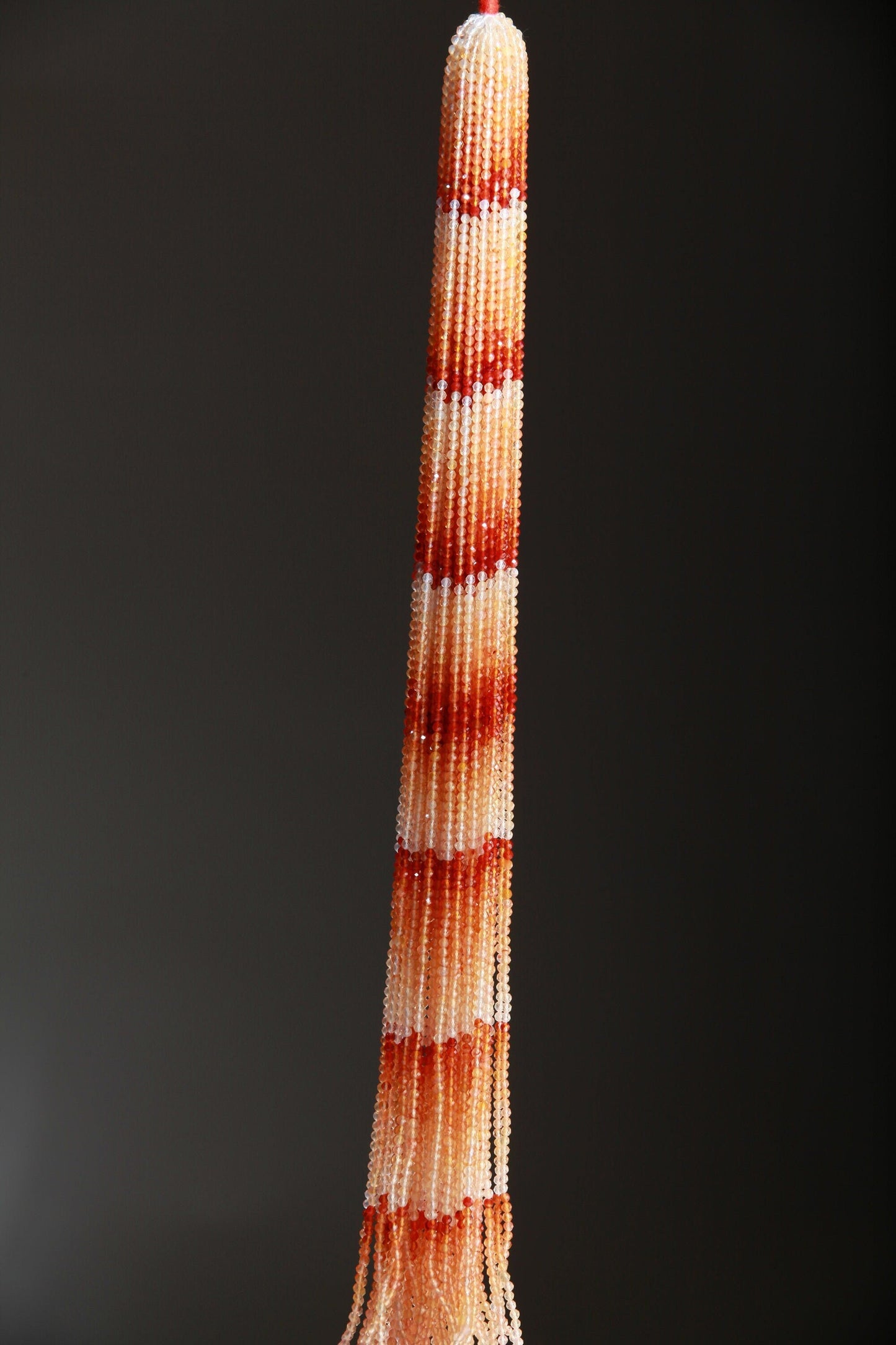 Mexican Fire Opal 2mm microfaceted Shaded Ombre Orange Round natural Beads, Jewelry Making AAA quality 12.5" strand, Fire Opal bead