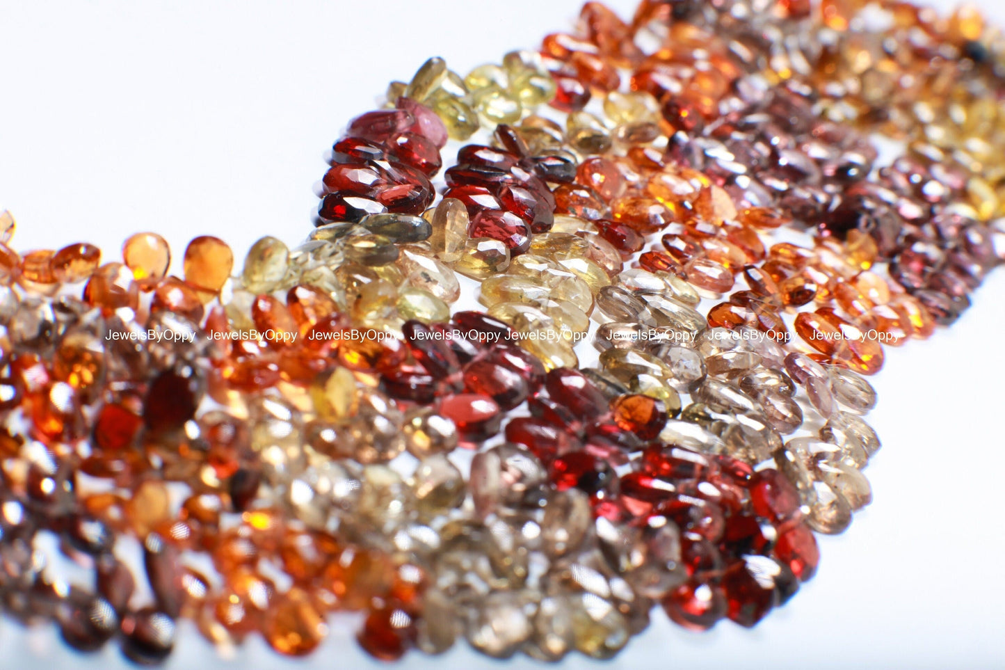 Natural Tundra Sapphire AAA 5-6.5mm Shaded Micro Faceted Diamond Cut Pear Drop Gemstone Beads Briolette 4", 9" Strand