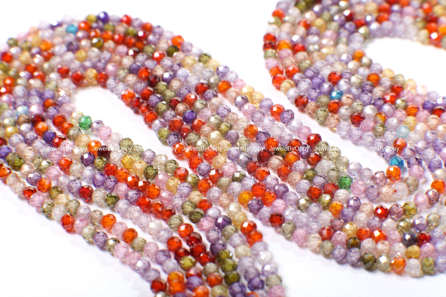 Cubic Zirconia Micro Faceted 2.5mm Round Beads AAA Gemstone Jewelry Making CZ Beads 15.25" Strand