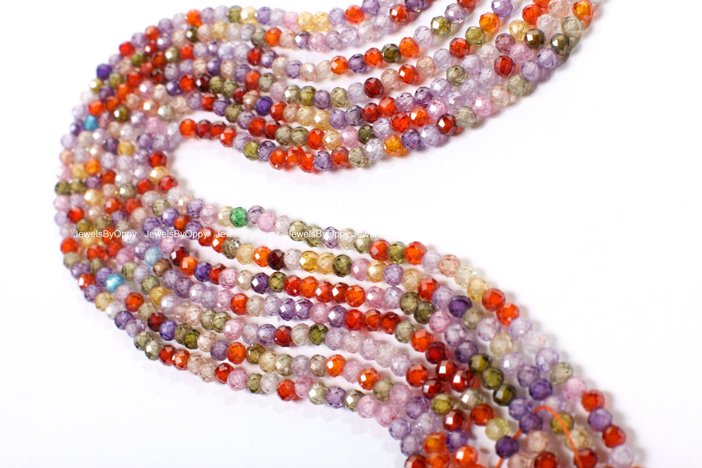 Cubic Zirconia Micro Faceted 2.5mm Round Beads AAA Gemstone Jewelry Making CZ Beads 15.25" Strand