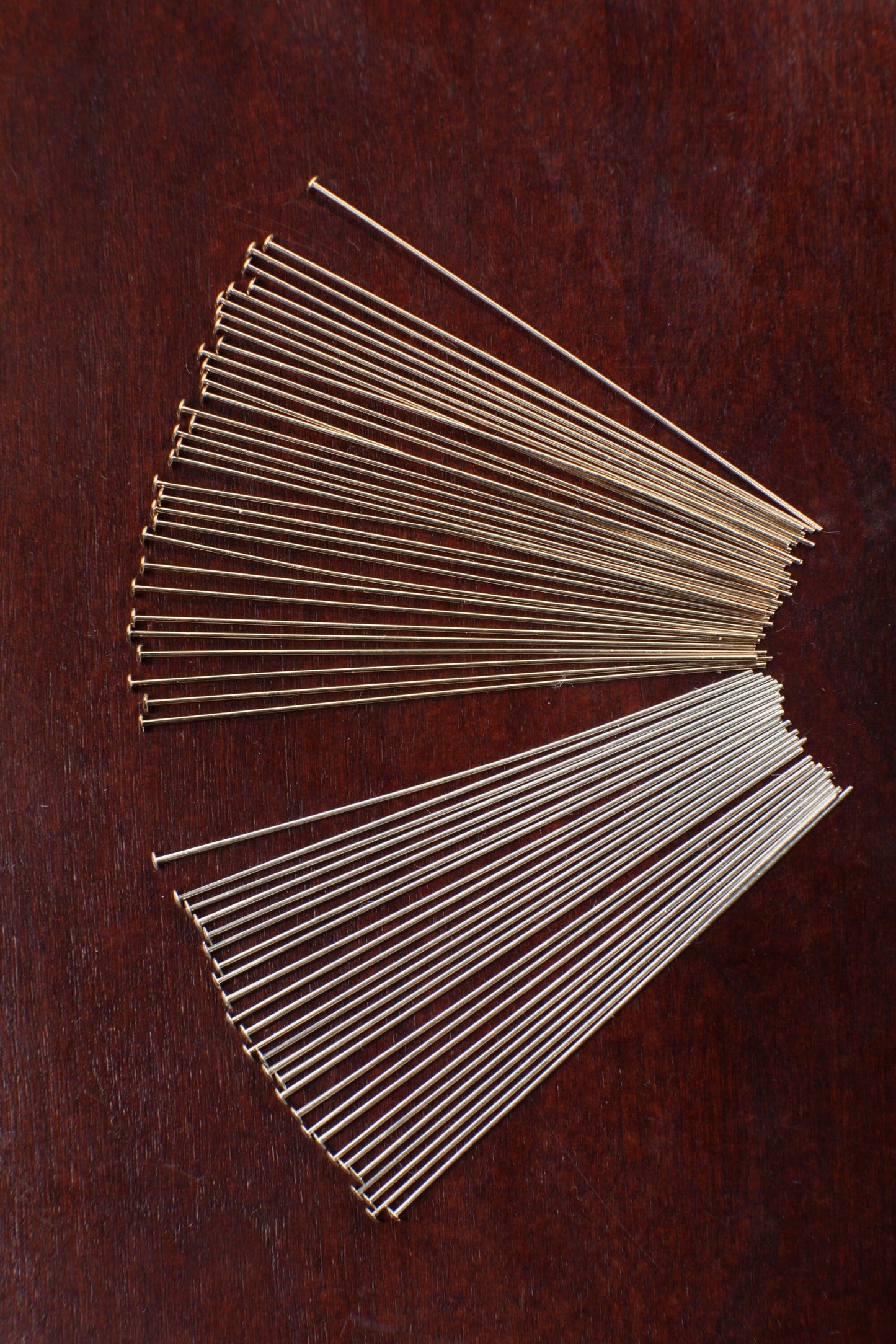 Flat Head Pin 2" 24 Gauge, 925 Sterling Silver & 14K Gold Filled, DIY Jewelry Making Findings, Beading Supplies, Made in USA