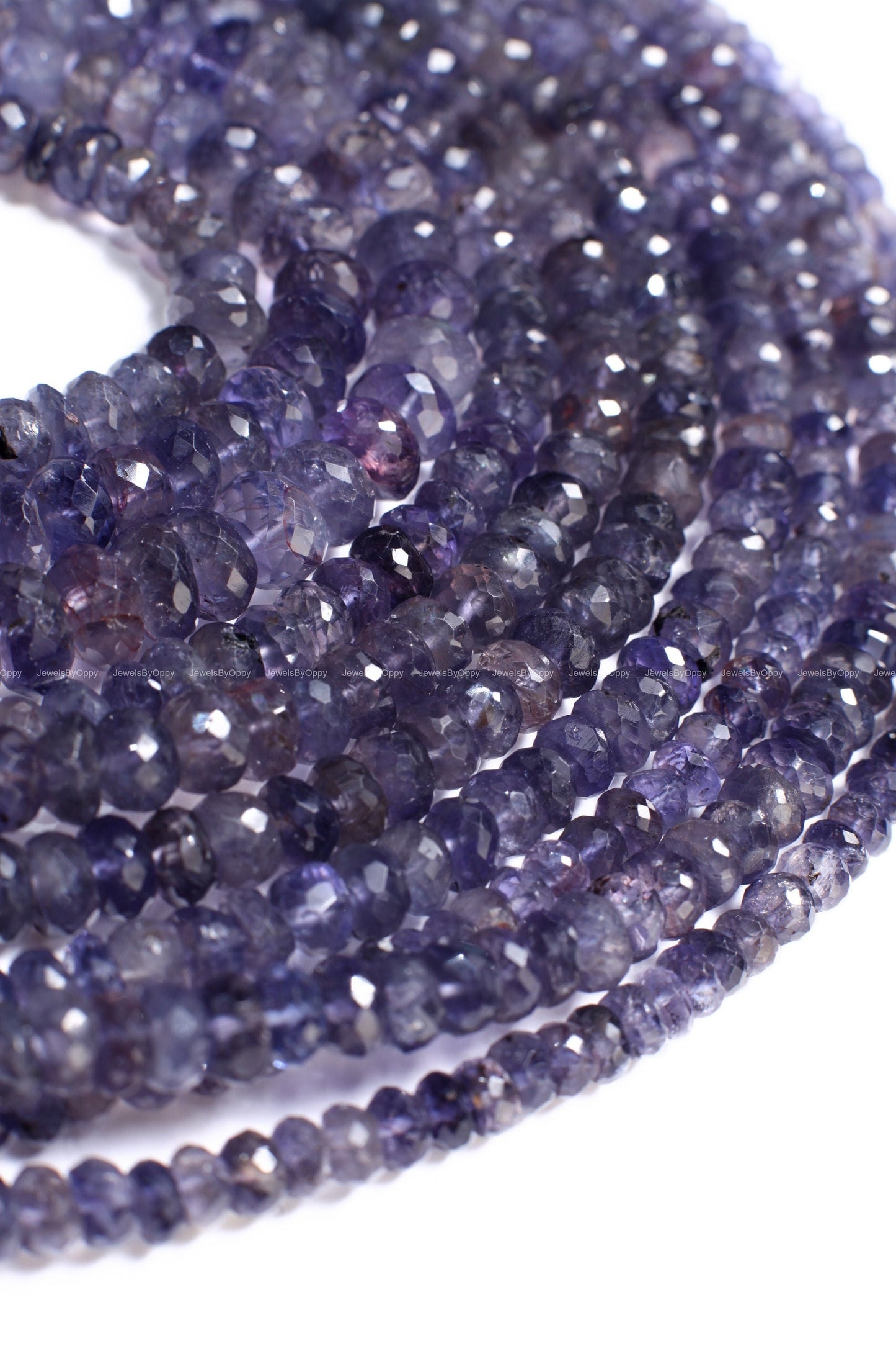 Natural Iolite Rondelle Beads, Iolite Micro Faceted denim blue beautiful Rare Gemstone for Jewelry Making Beads 8" Strand, 6, 7.5, 8,9mm