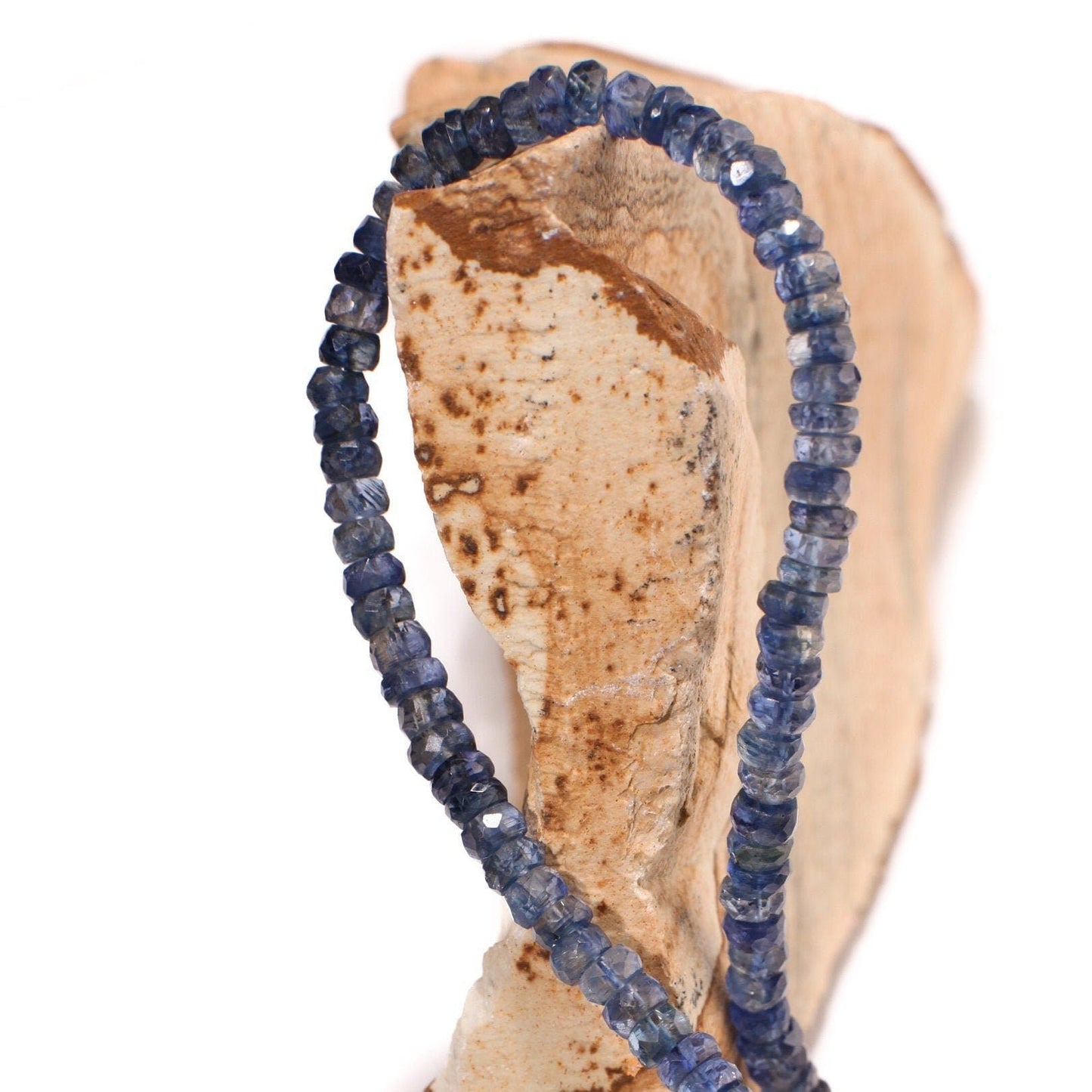 Natural Blue Kyanite, AAA quality Blue Kyanite Faceted 4-4.5mm large Roundel, Jewelry Making Gemstone Beads 7", 14" strand