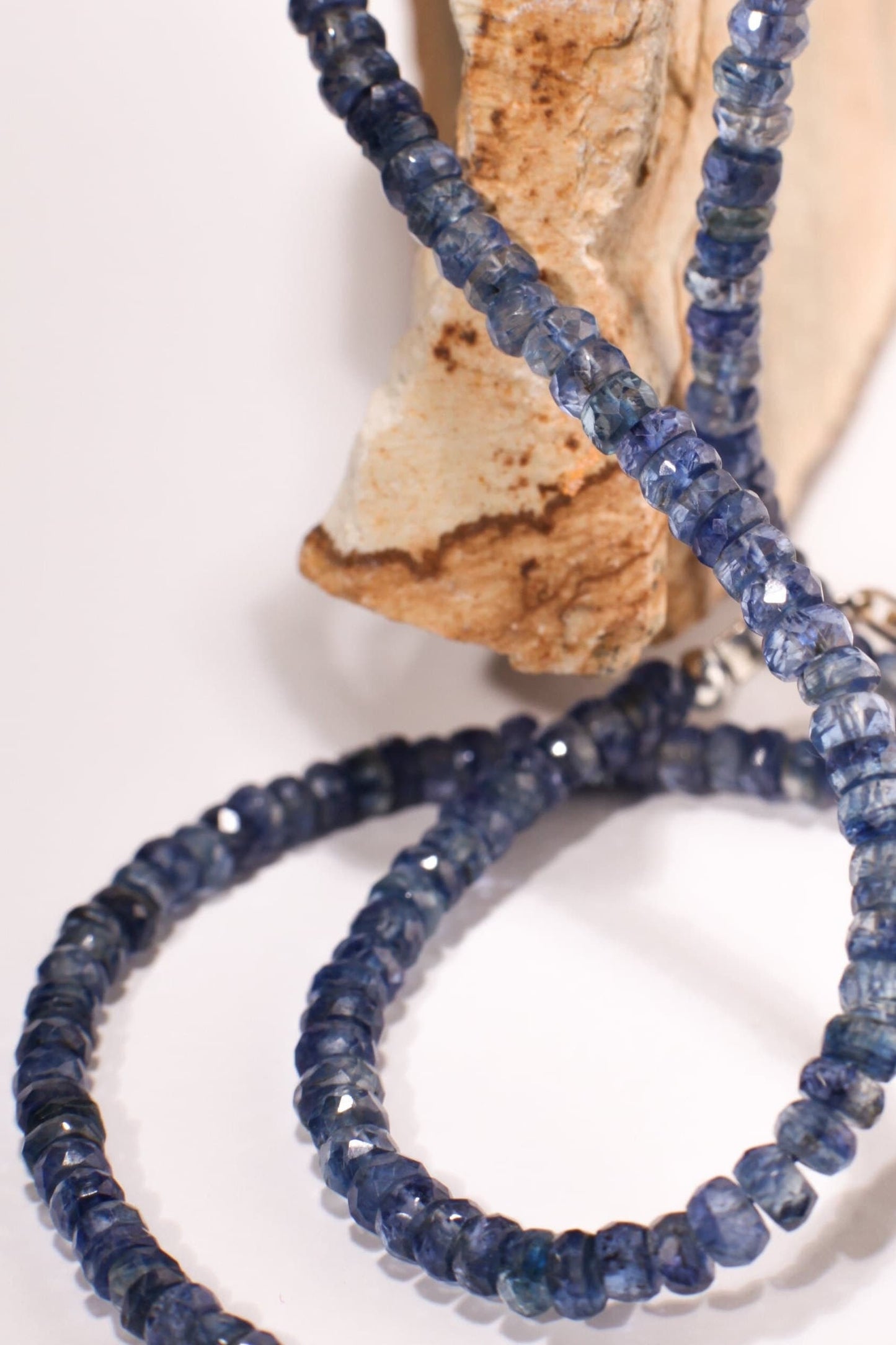 Natural Blue Kyanite, AAA quality Blue Kyanite Faceted 4-4.5mm large Roundel, Jewelry Making Gemstone Beads 7", 14" strand