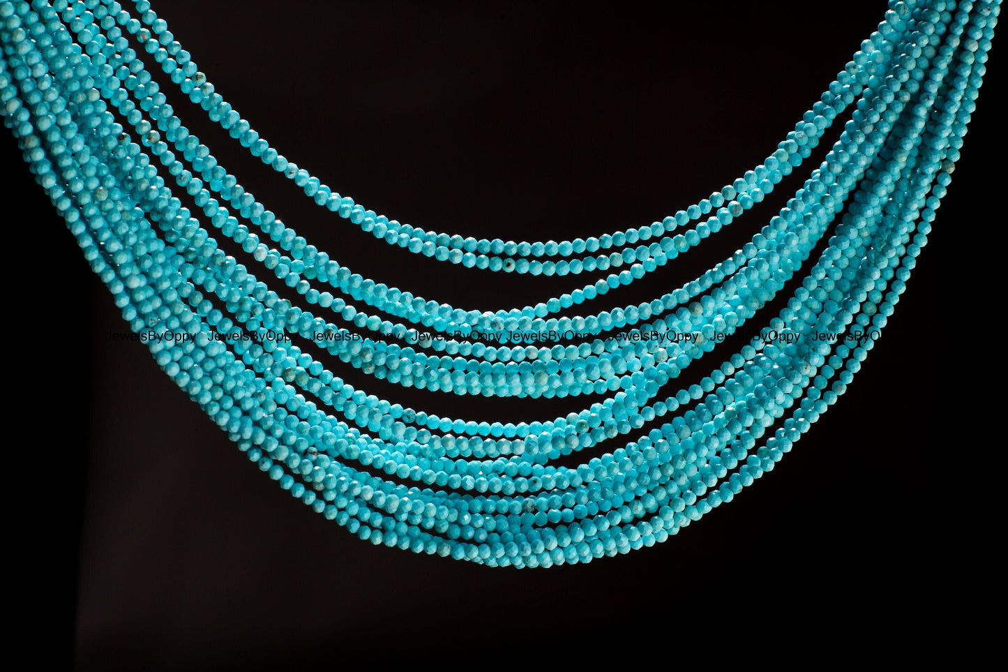 Natural Turquoise Faceted Round 2mm Micro Faceted Blue Sleeping Beauty Turquoise Gemstone Round for Jewelry Making Beads 15.5" Strand