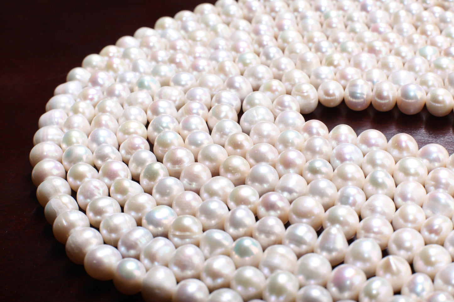 Natural Freshwater Large Hole Pearl 11-12.5mm Potato Pearl, Good Luster 14" Jewelry Making Pearl Bracelet, Earrings, Necklace, 2mm Hole