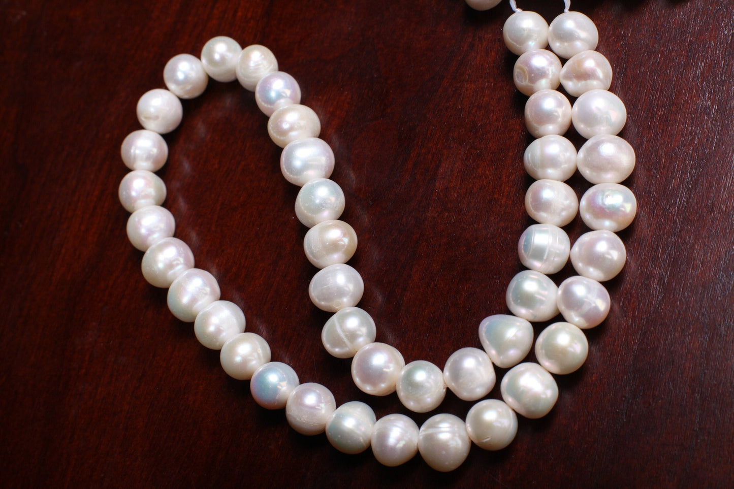 Natural Freshwater Large Hole Pearl 11-12.5mm Potato Pearl, Good Luster 14" Jewelry Making Pearl Bracelet, Earrings, Necklace, 2mm Hole