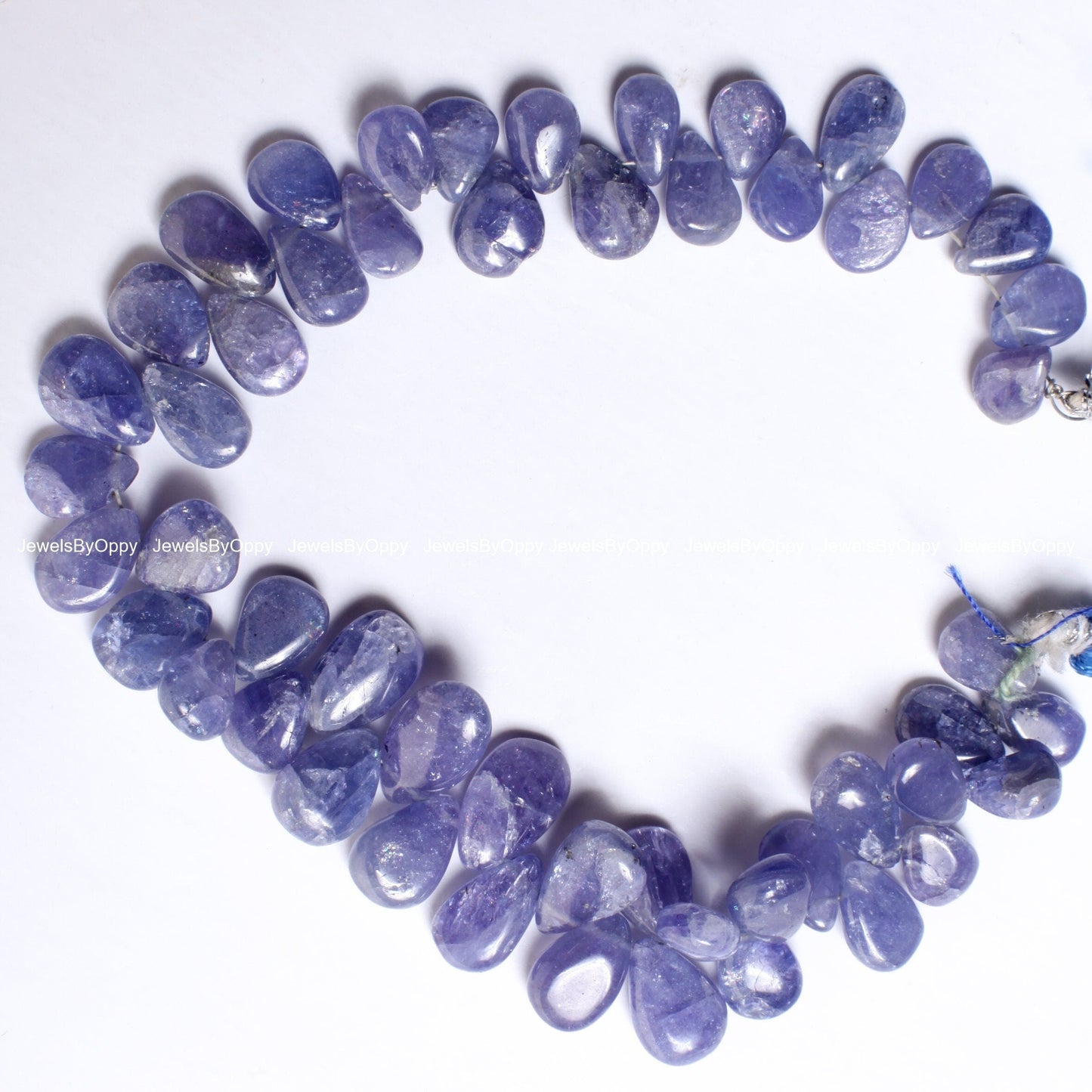 Natural Tanzanite Pear Drop 7x9-8x11mm Teardrop Gemstone Violet Blue Beads DIY Jewelry Making 4", 8" Strand
