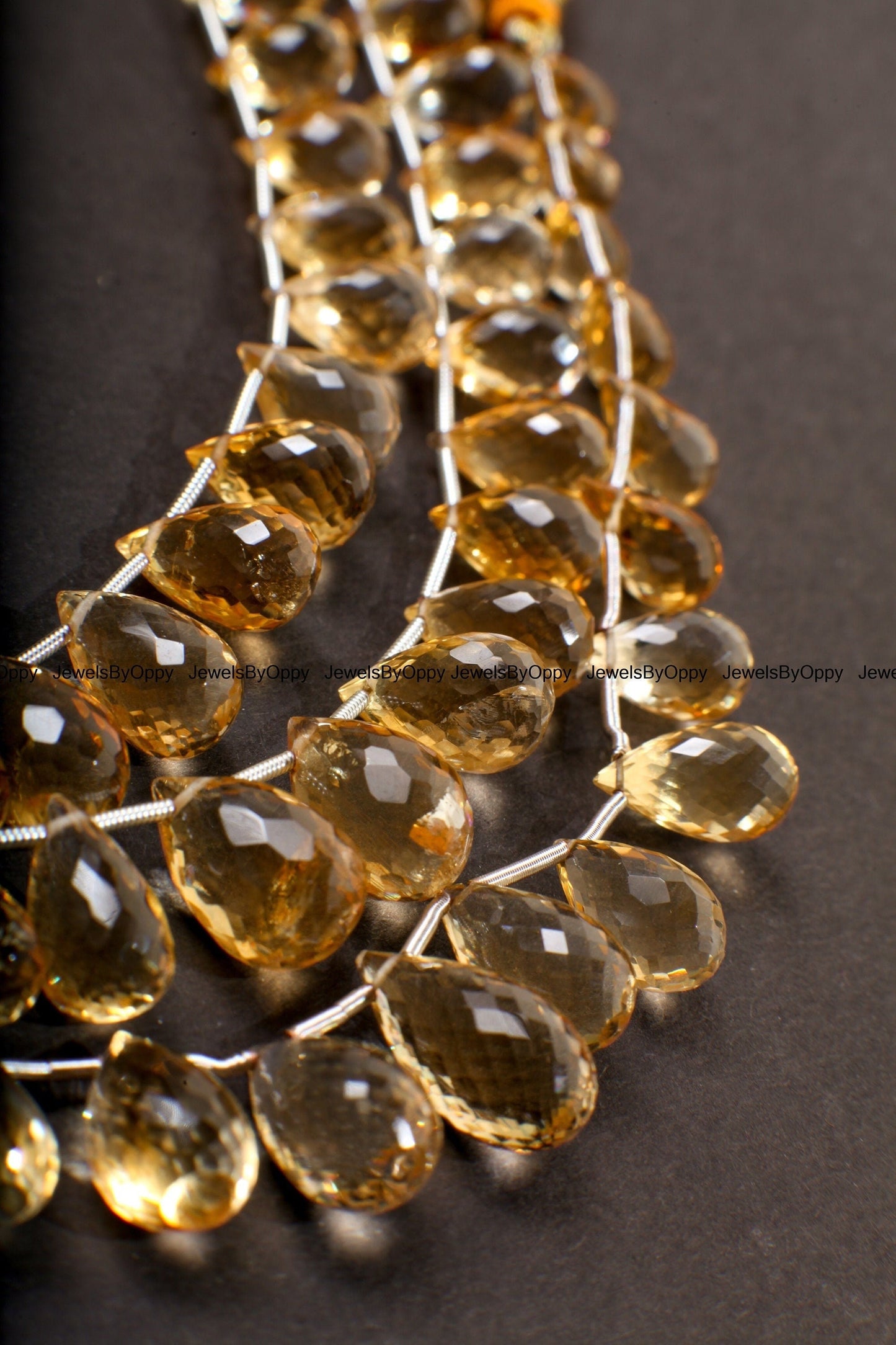 Citrine full strand Briolette AAA quality Natural Gemstone Graduated Teardrop 5×10-9×14m Jewelry Making 9"st (22 pcs approx)