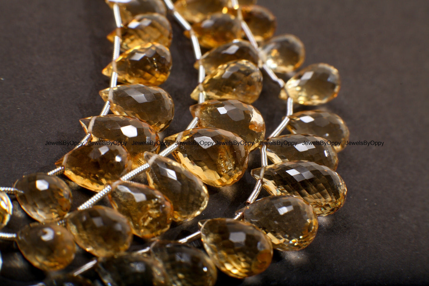 Citrine full strand Briolette AAA quality Natural Gemstone Graduated Teardrop 5×10-9×14m Jewelry Making 9"st (22 pcs approx)