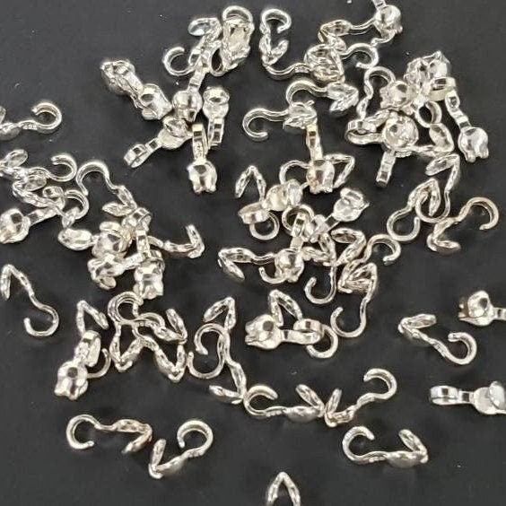 925 Sterling Silver 2.5 mm cup clamshell beadtip, jewelry making tip end to hide the knot. 925 stamped, 10,20,50 pieces