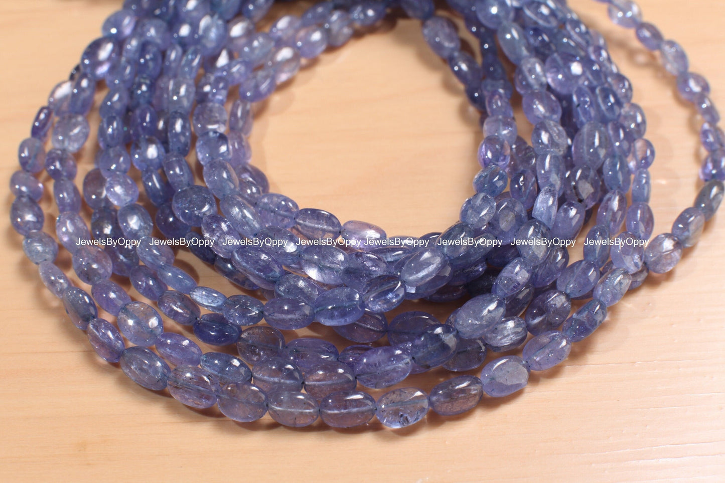 Natural Tanzanite smooth Oval bead, AAA 4x6-5x6.5mm Tanzanite Gemstone Violet Blue Beads DIY Jewelry Making 7" and 14" Strand