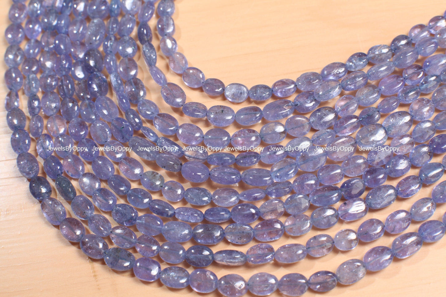 Natural Tanzanite smooth Oval bead, AAA 4x6-5x6.5mm Tanzanite Gemstone Violet Blue Beads DIY Jewelry Making 7" and 14" Strand