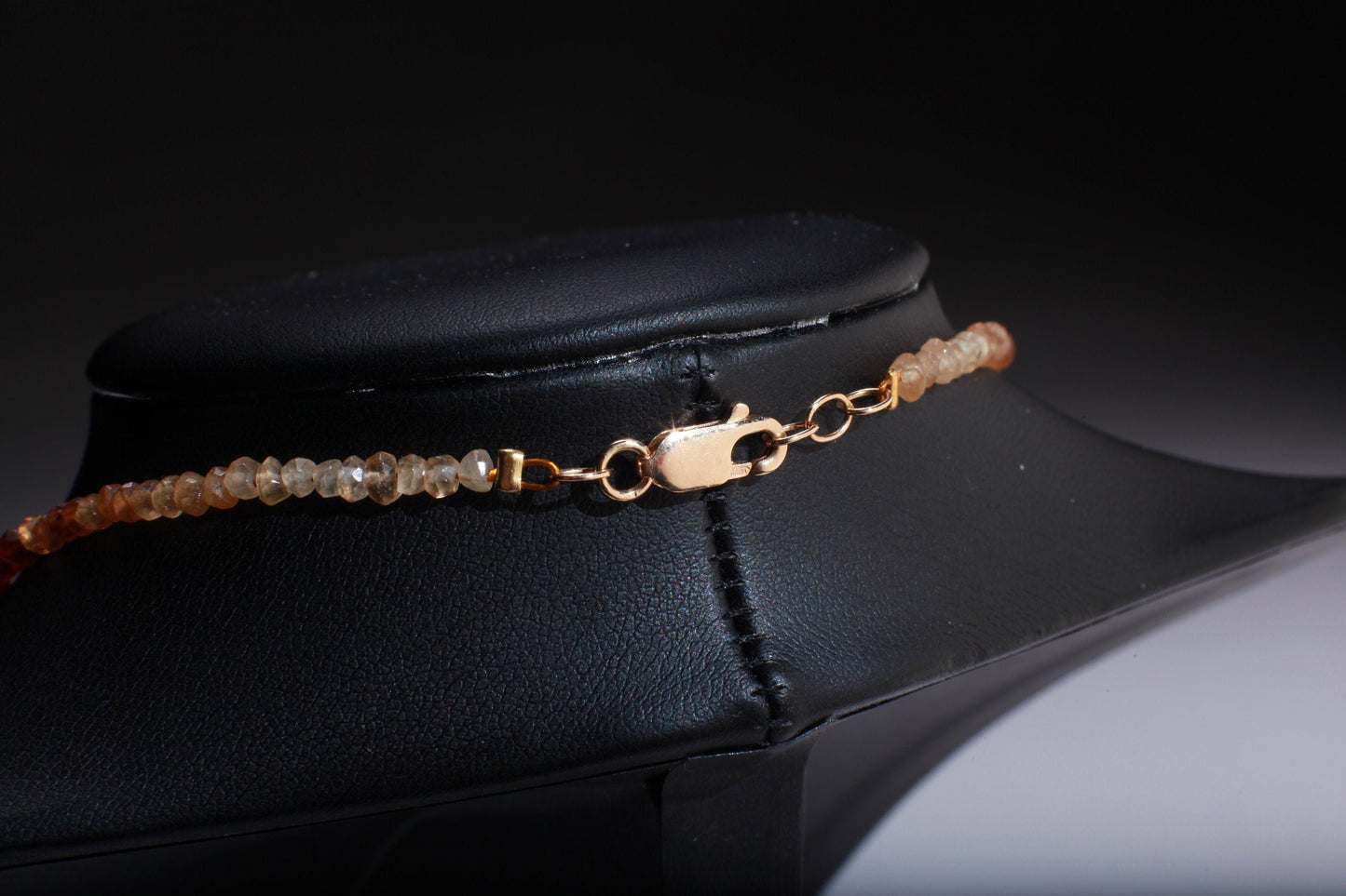 Ruby Necklace, Genuine Hessonite Garnet Faceted Rondel, Ruby Gold Bezel in 14K Gold Filled Spacers & Clasp, 16" Necklace, Gift For Her